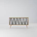 SOLID ZIG ZAG Mueble de TV Compacto de 2 puertas