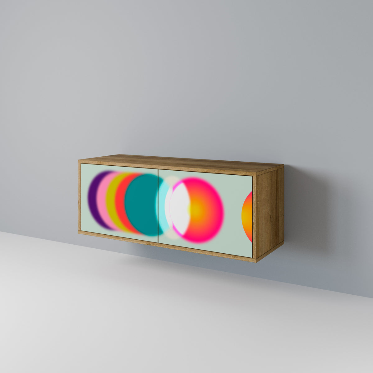 SYMPHONY OF COLORS Mueble de TV Compacto de 2 puertas