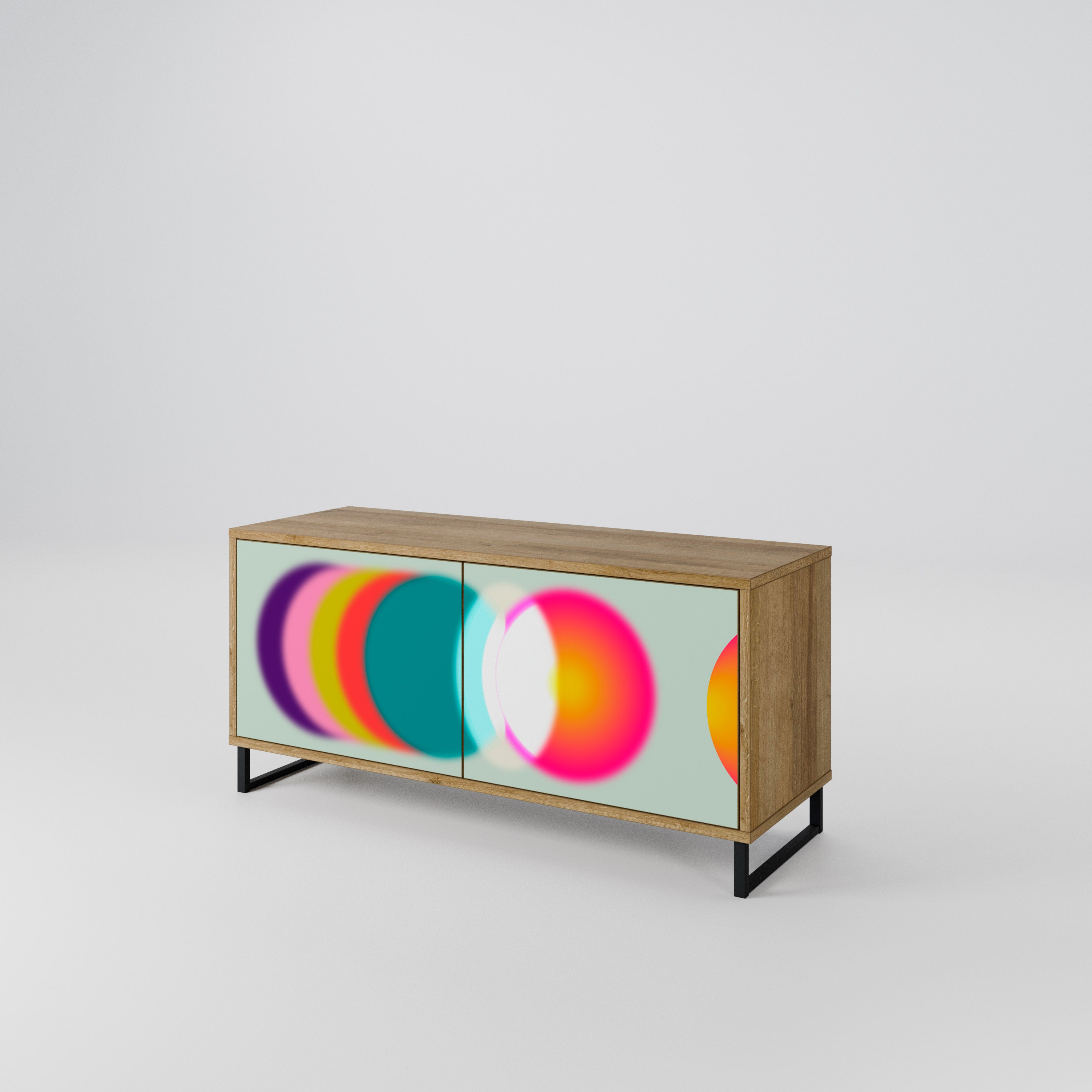 SYMPHONY OF COLORS Mueble de TV Compacto de 2 puertas