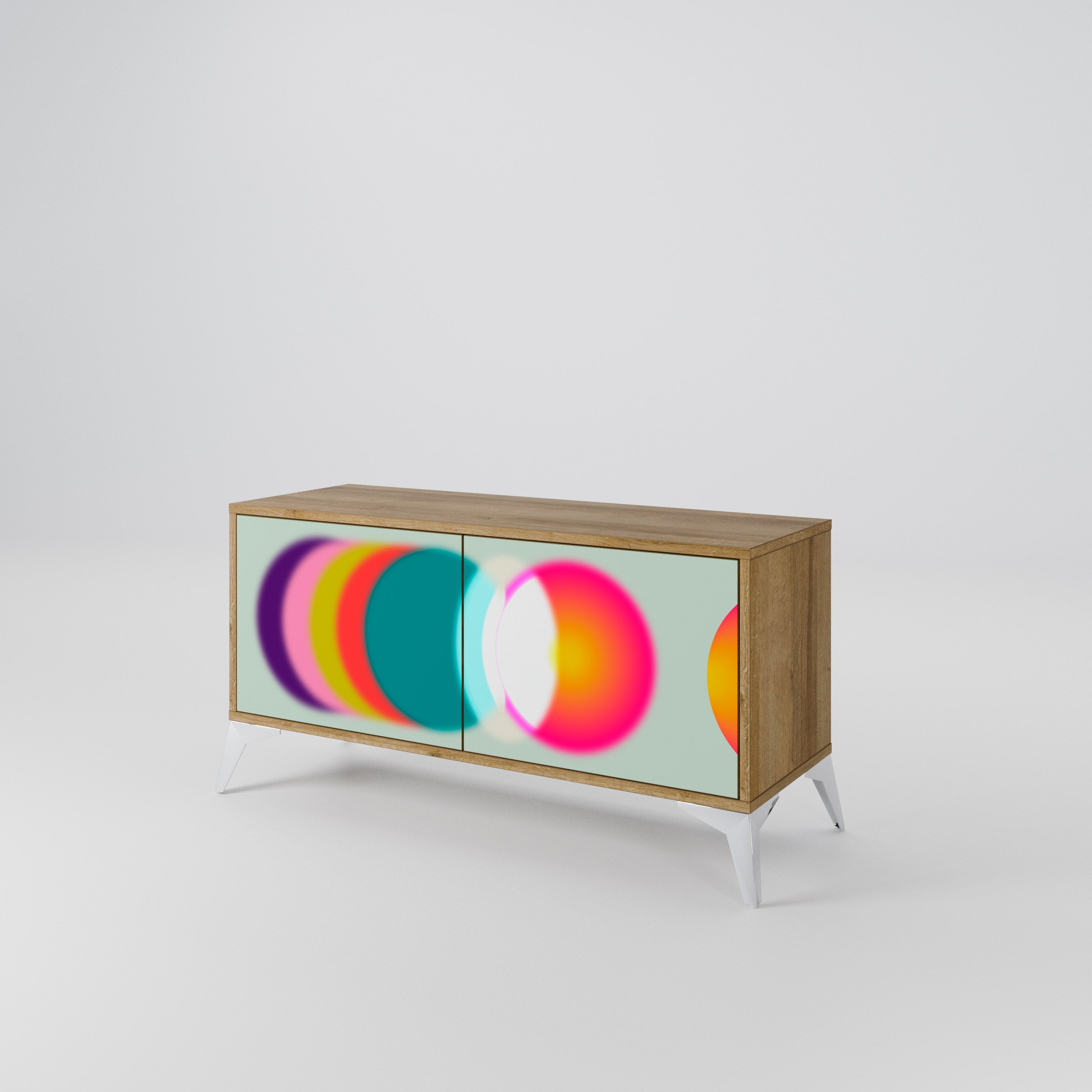 SYMPHONY OF COLORS Mueble de TV Compacto de 2 puertas