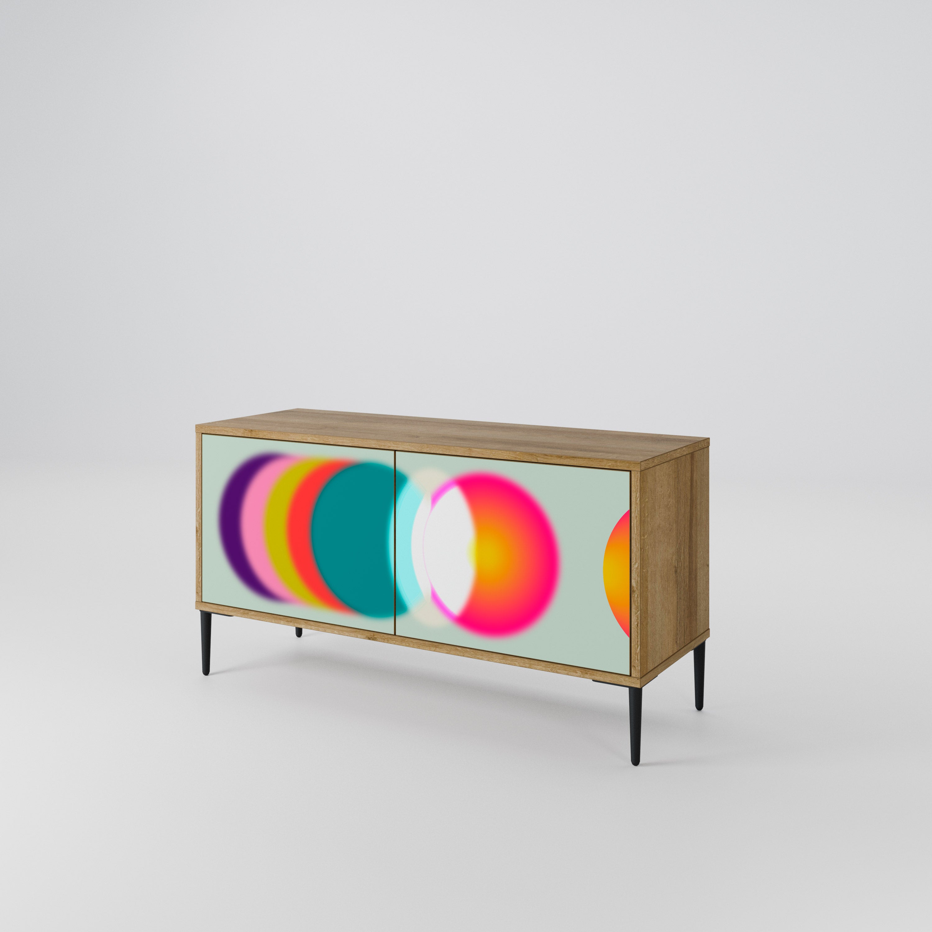 SYMPHONY OF COLORS Mueble de TV Compacto de 2 puertas