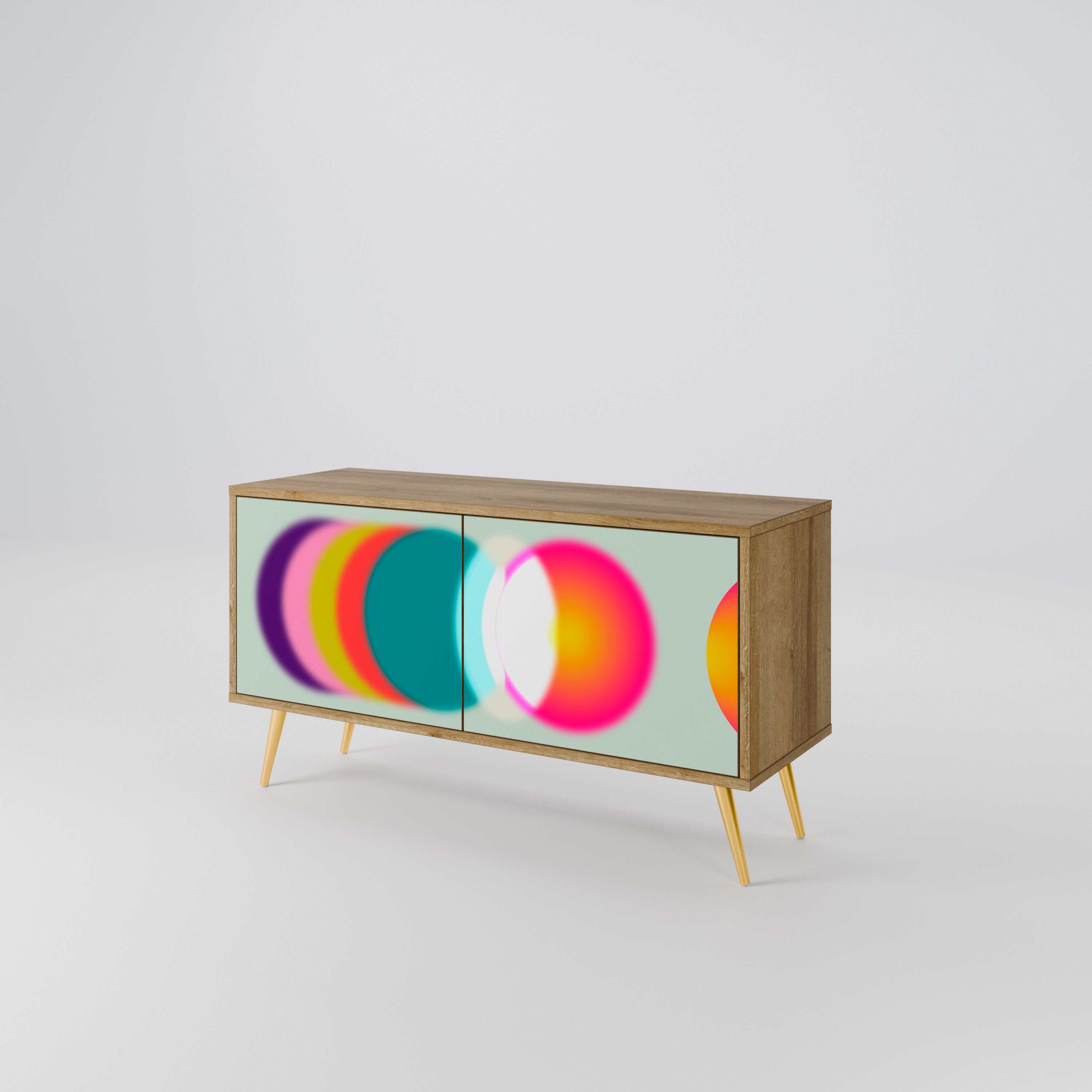 SYMPHONY OF COLORS Mueble de TV Compacto de 2 puertas