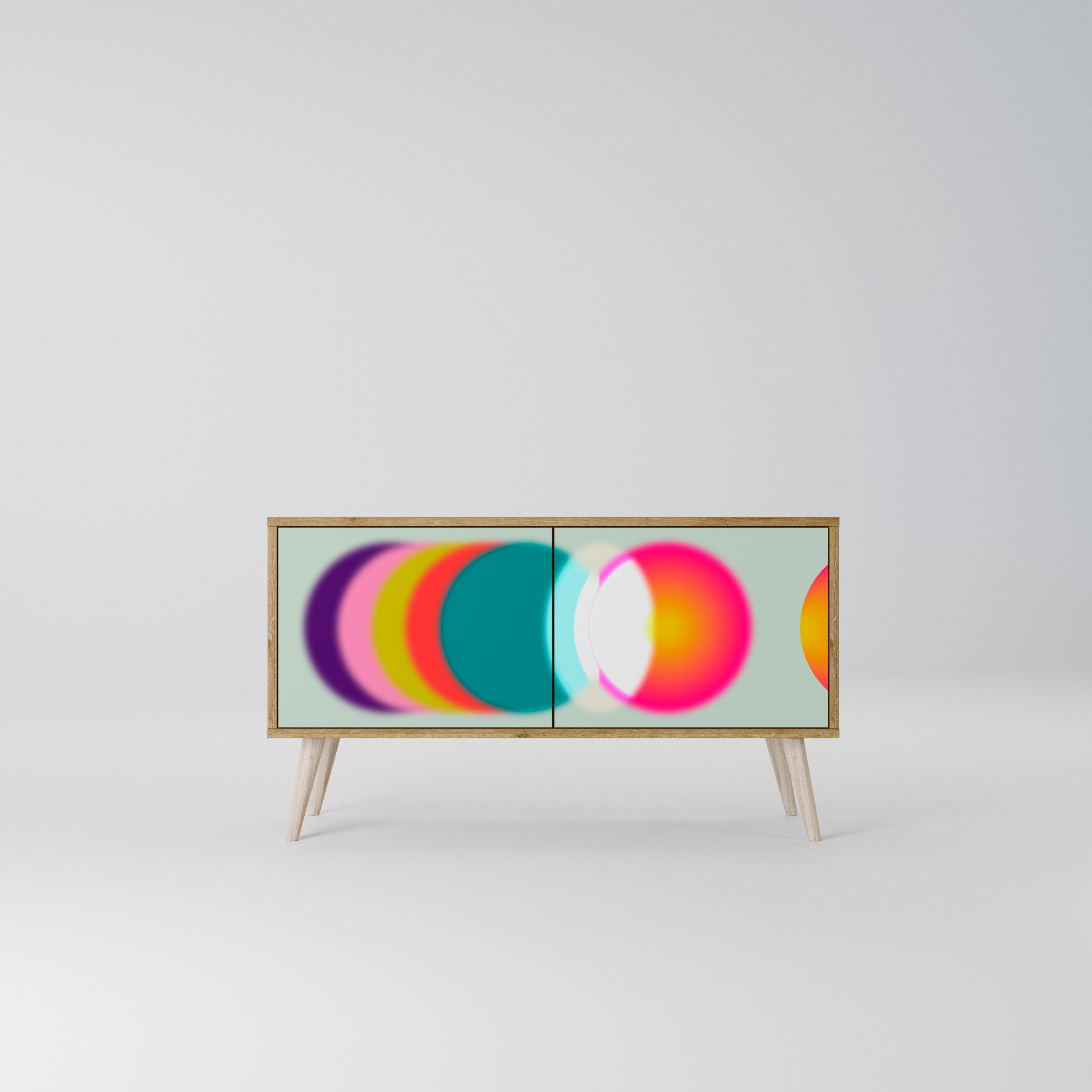 SYMPHONY OF COLORS Mueble de TV Compacto de 2 puertas