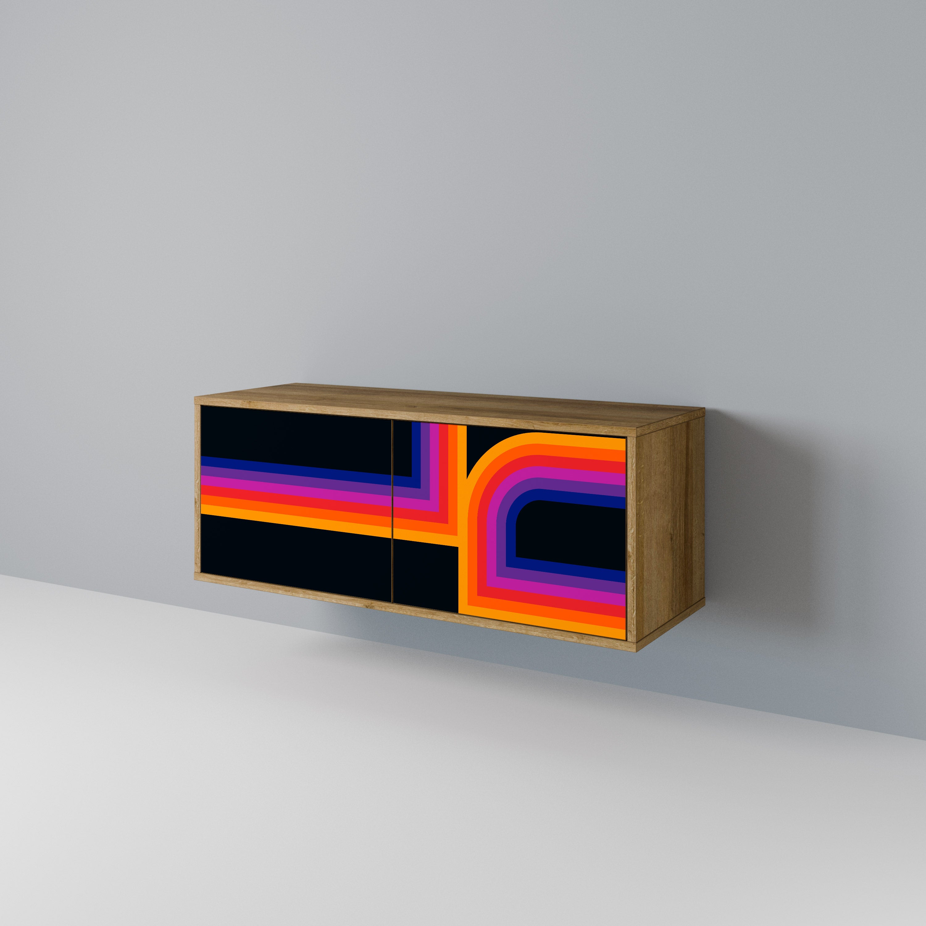 BLINDED BY THE LIGHTS Mueble de TV Compacto de 2 puertas