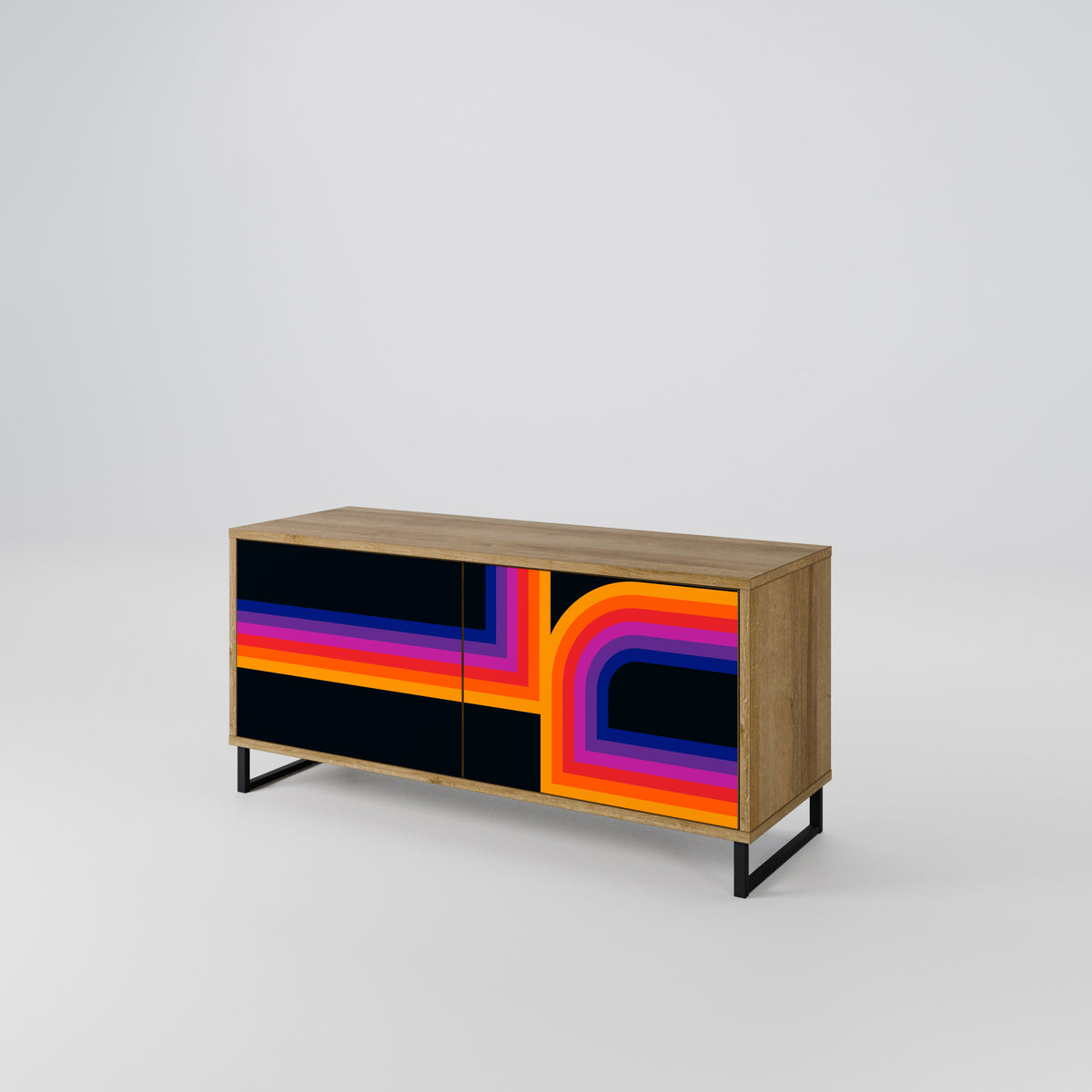 BLINDED BY THE LIGHTS Mueble de TV Compacto de 2 puertas