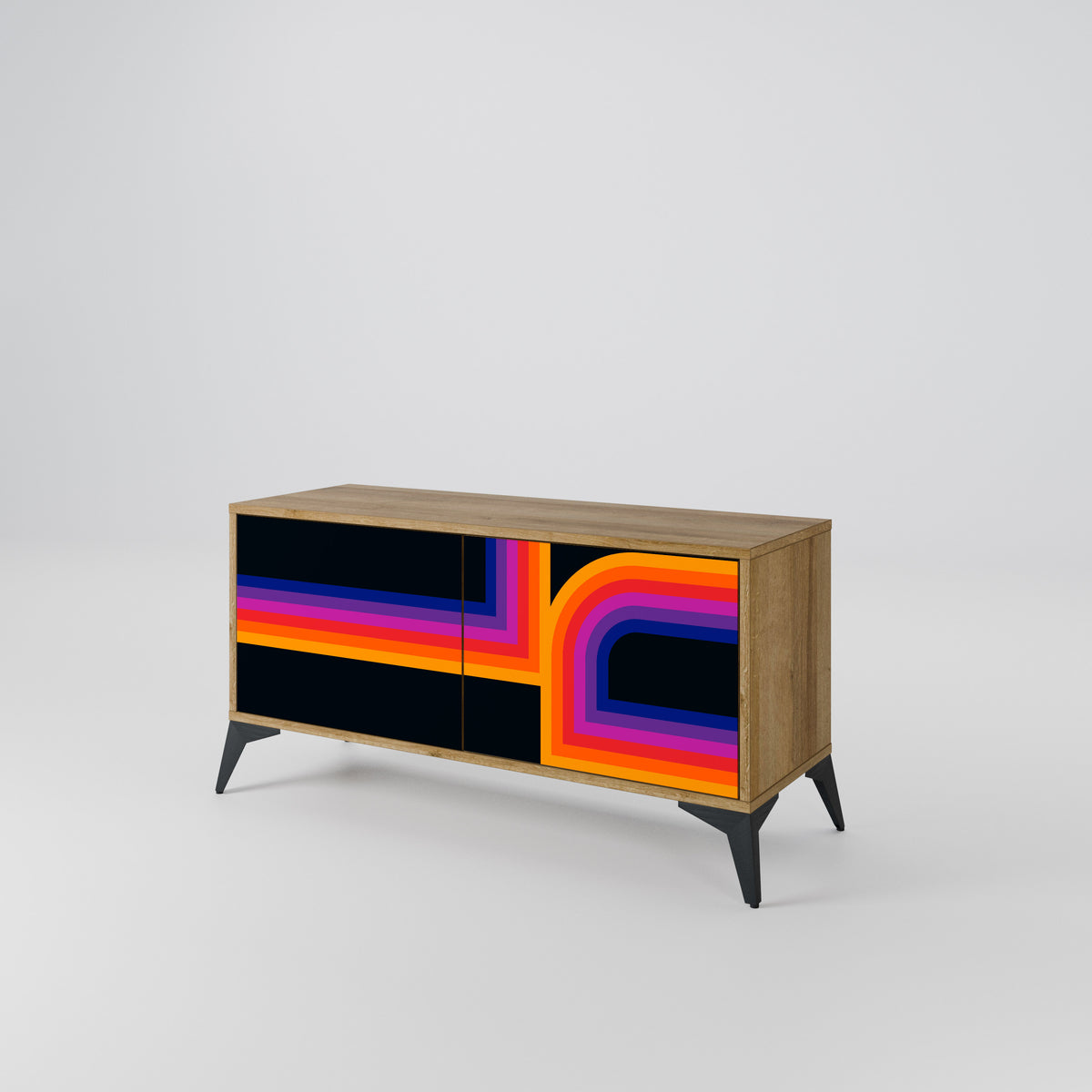 BLINDED BY THE LIGHTS Mueble de TV Compacto de 2 puertas