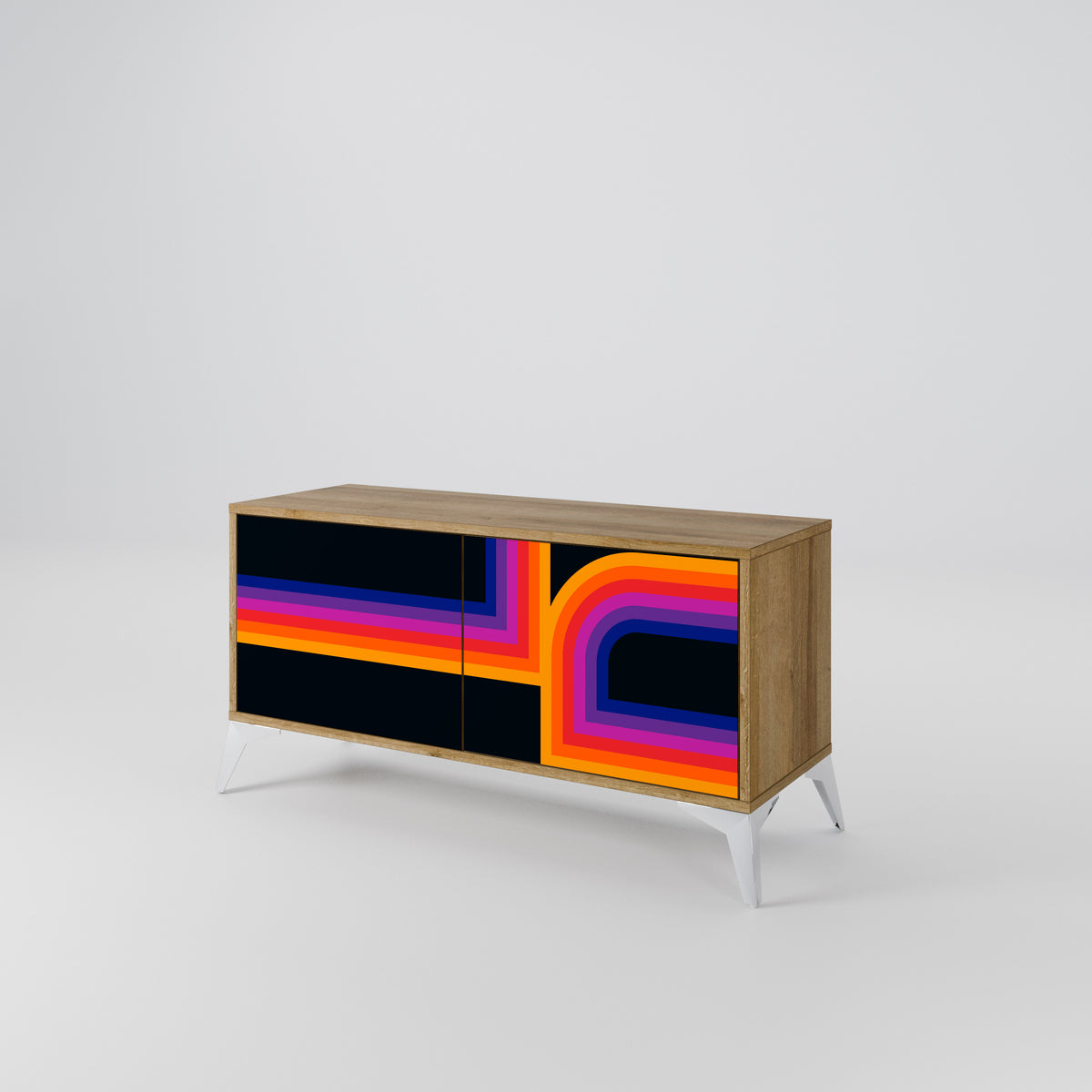 BLINDED BY THE LIGHTS Mueble de TV Compacto de 2 puertas