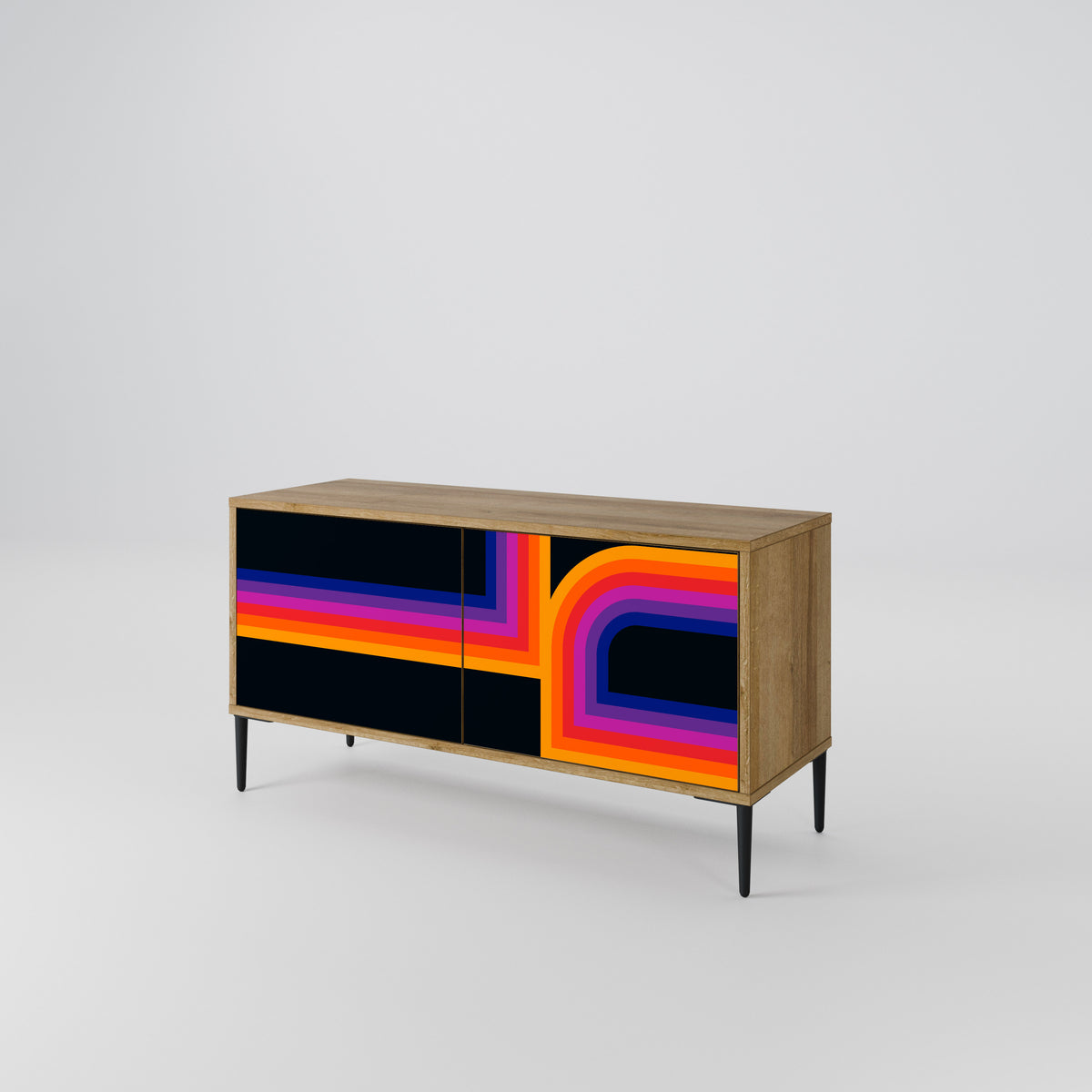 BLINDED BY THE LIGHTS Mueble de TV Compacto de 2 puertas