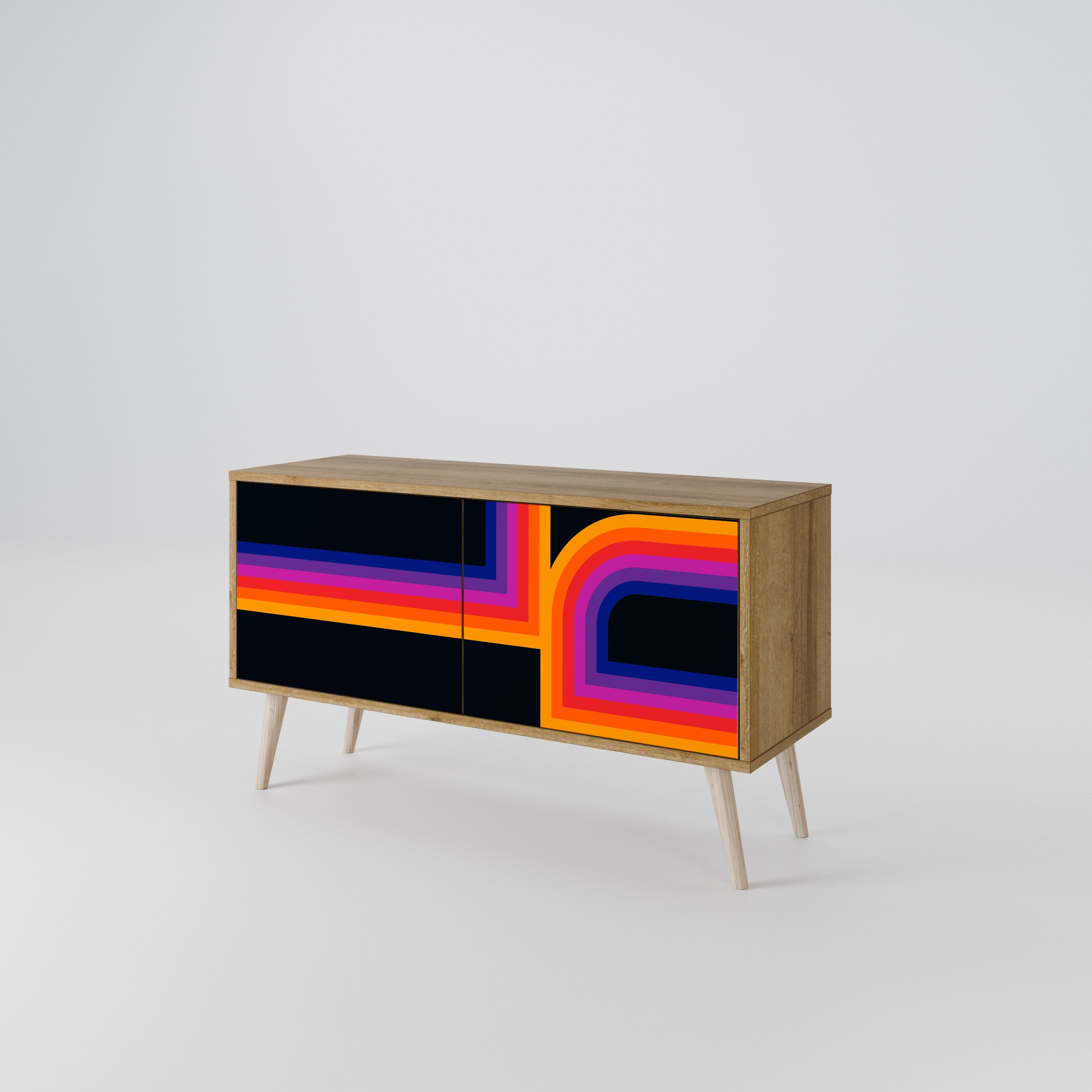 BLINDED BY THE LIGHTS Mueble de TV Compacto de 2 puertas