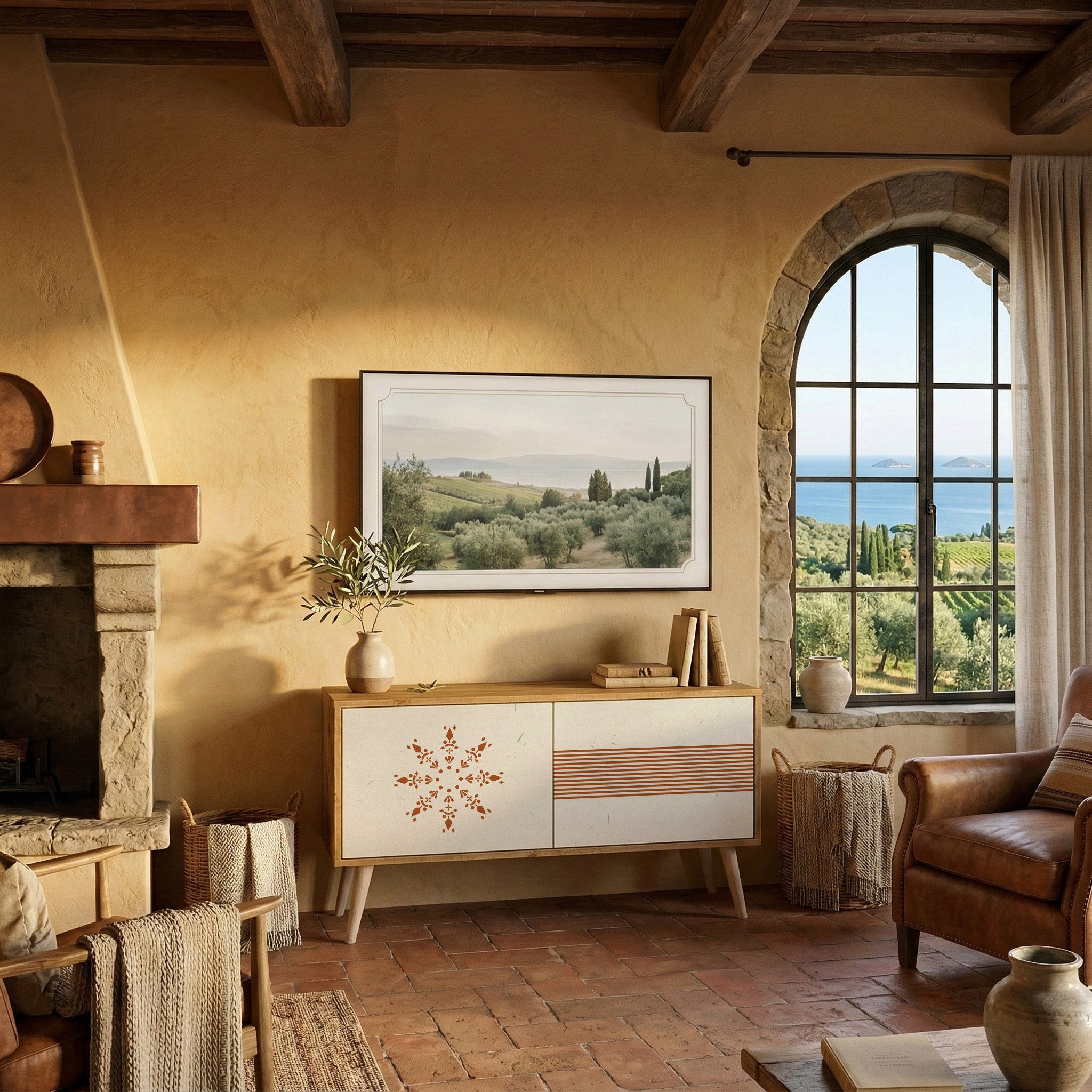 DAILY HARMONY Mueble de TV Compacto de 2 puertas