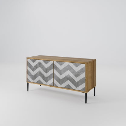 TOUGH ZIG ZAG Mueble de TV Compacto de 2 puertas