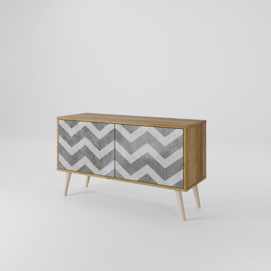 TOUGH ZIG ZAG Mueble de TV Compacto de 2 puertas