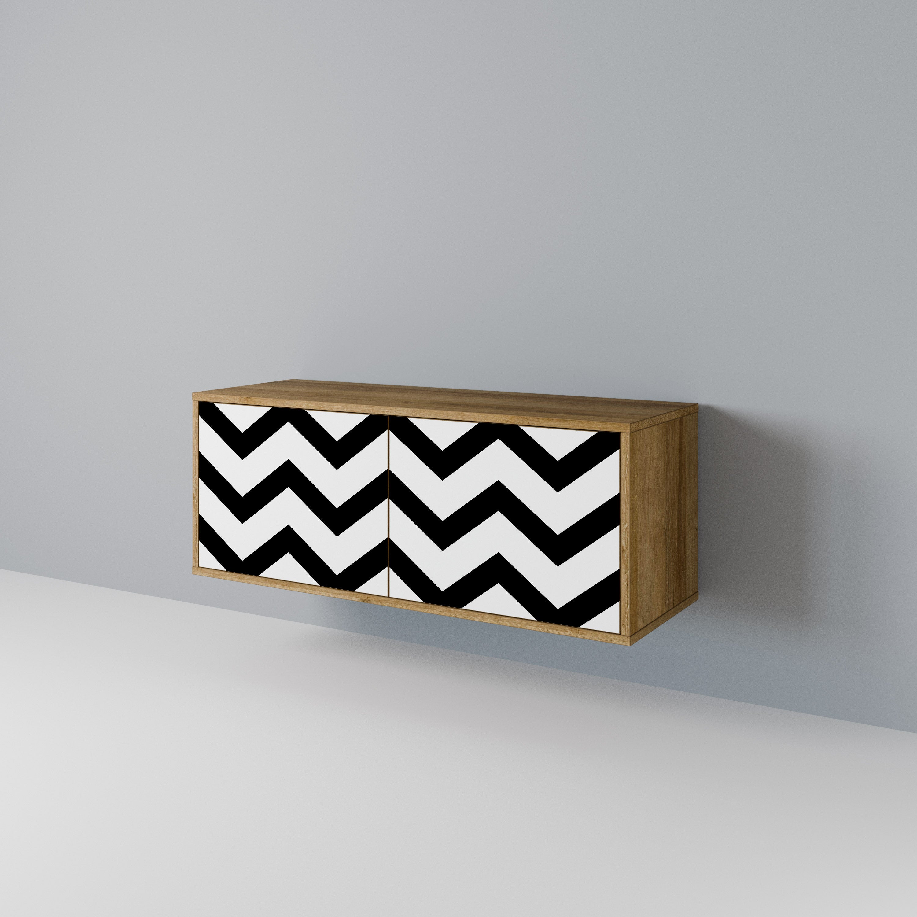 CLASSIC ZIG ZAG Mueble de TV Compacto de 2 puertas