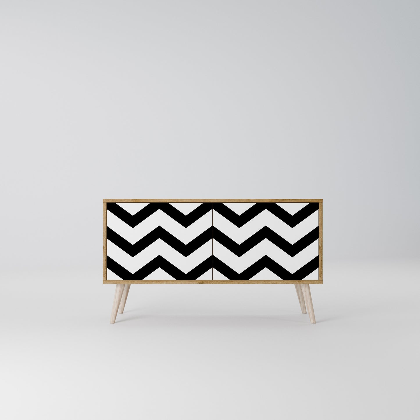 CLASSIC ZIG ZAG Mueble de TV Compacto de 2 puertas