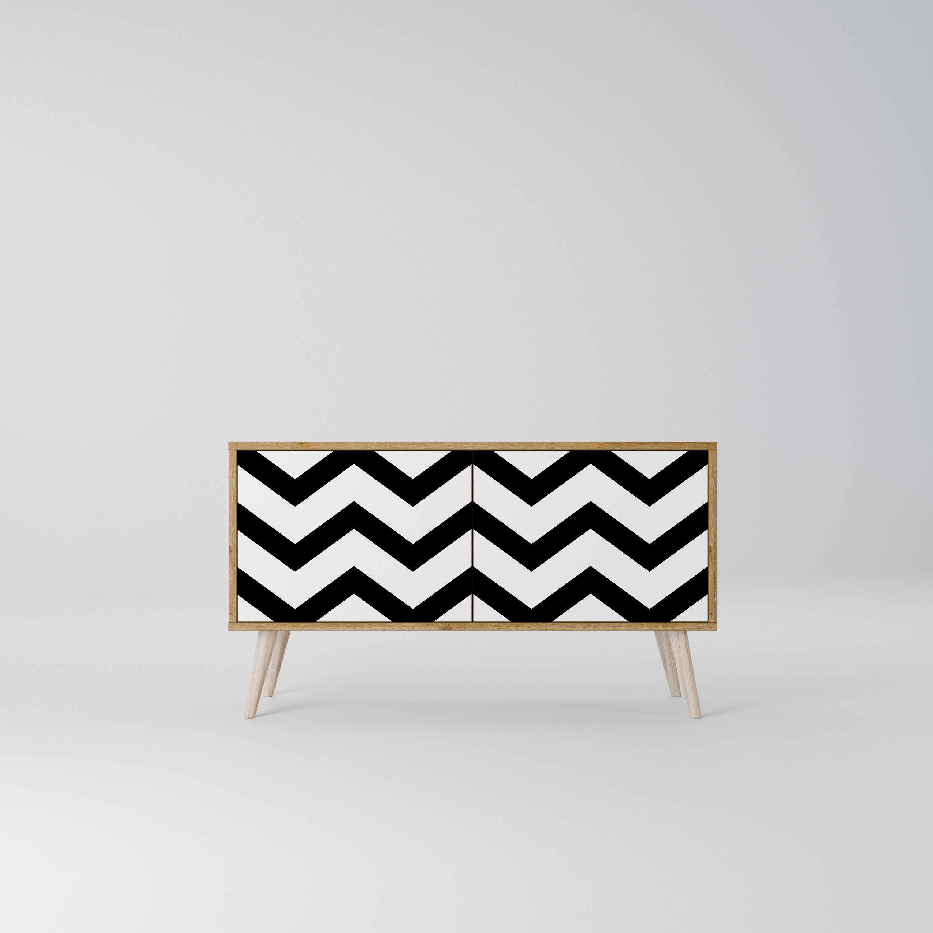 CLASSIC ZIG ZAG Mueble de TV Compacto de 2 puertas