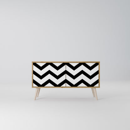 CLASSIC ZIG ZAG Mueble de TV Compacto de 2 puertas