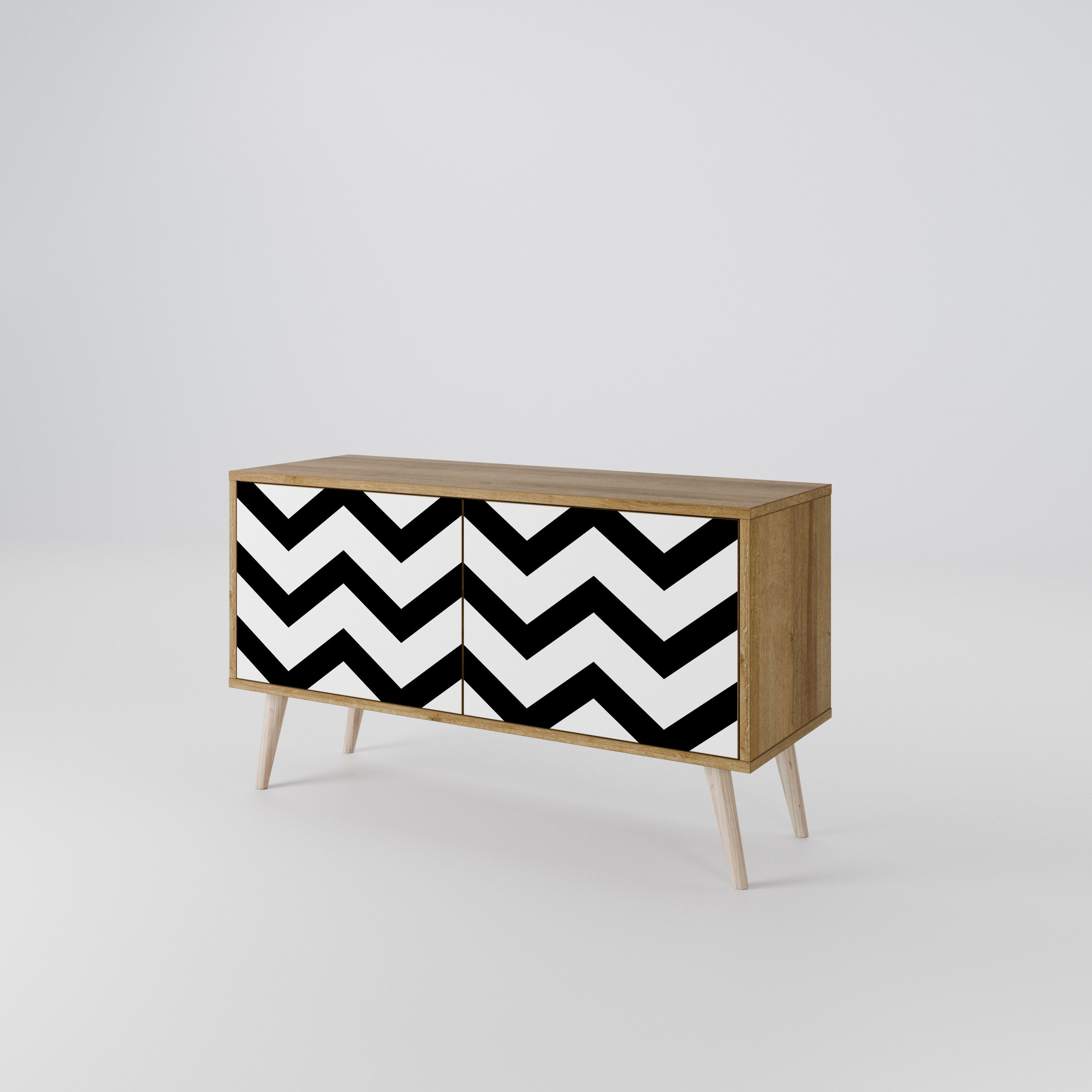 CLASSIC ZIG ZAG Mueble de TV Compacto de 2 puertas