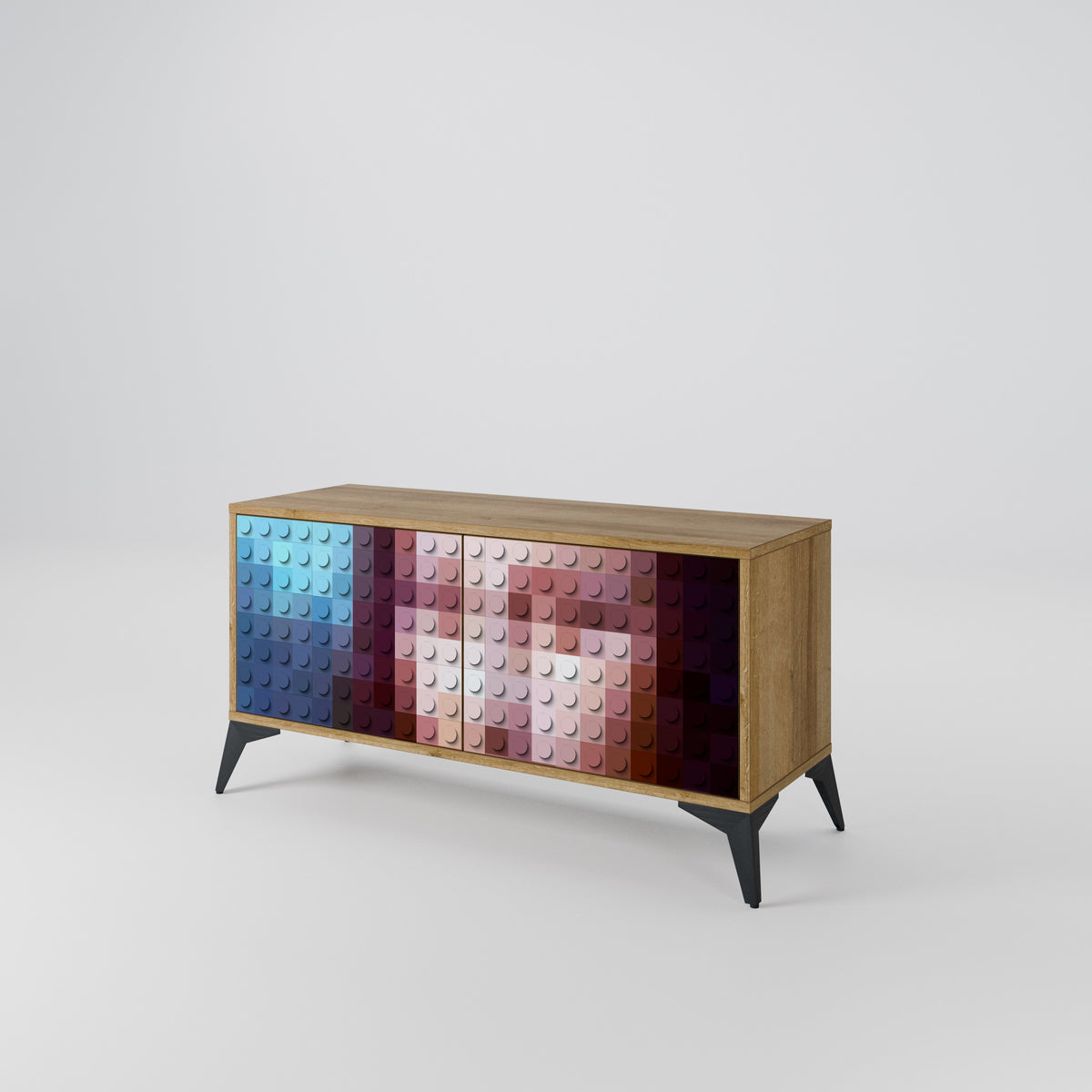CONSTRUCTIVE ART Mueble de TV Compacto de 2 puertas