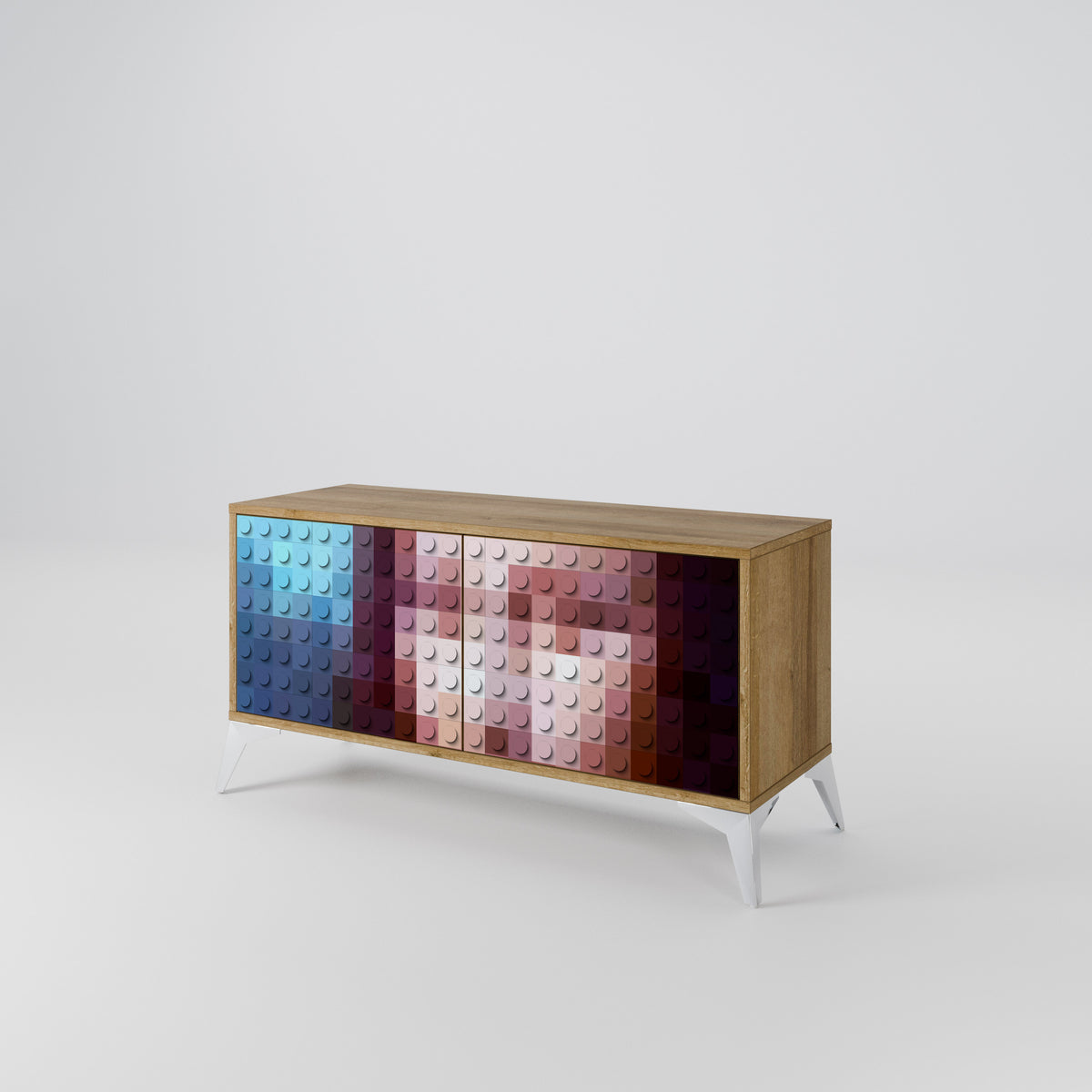 CONSTRUCTIVE ART Mueble de TV Compacto de 2 puertas