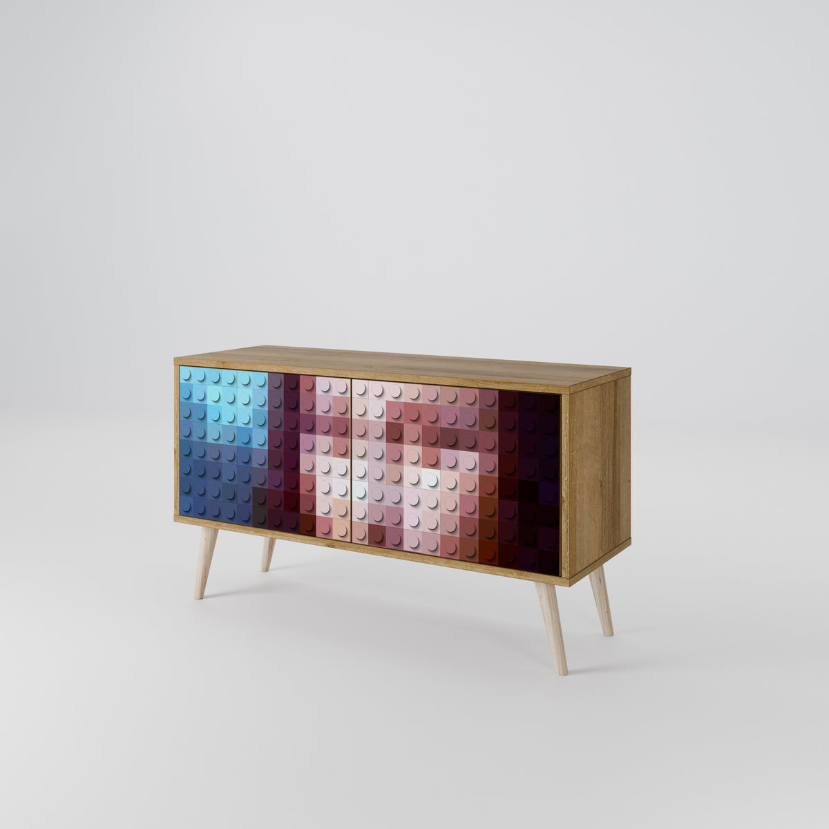 CONSTRUCTIVE ART Mueble de TV Compacto de 2 puertas