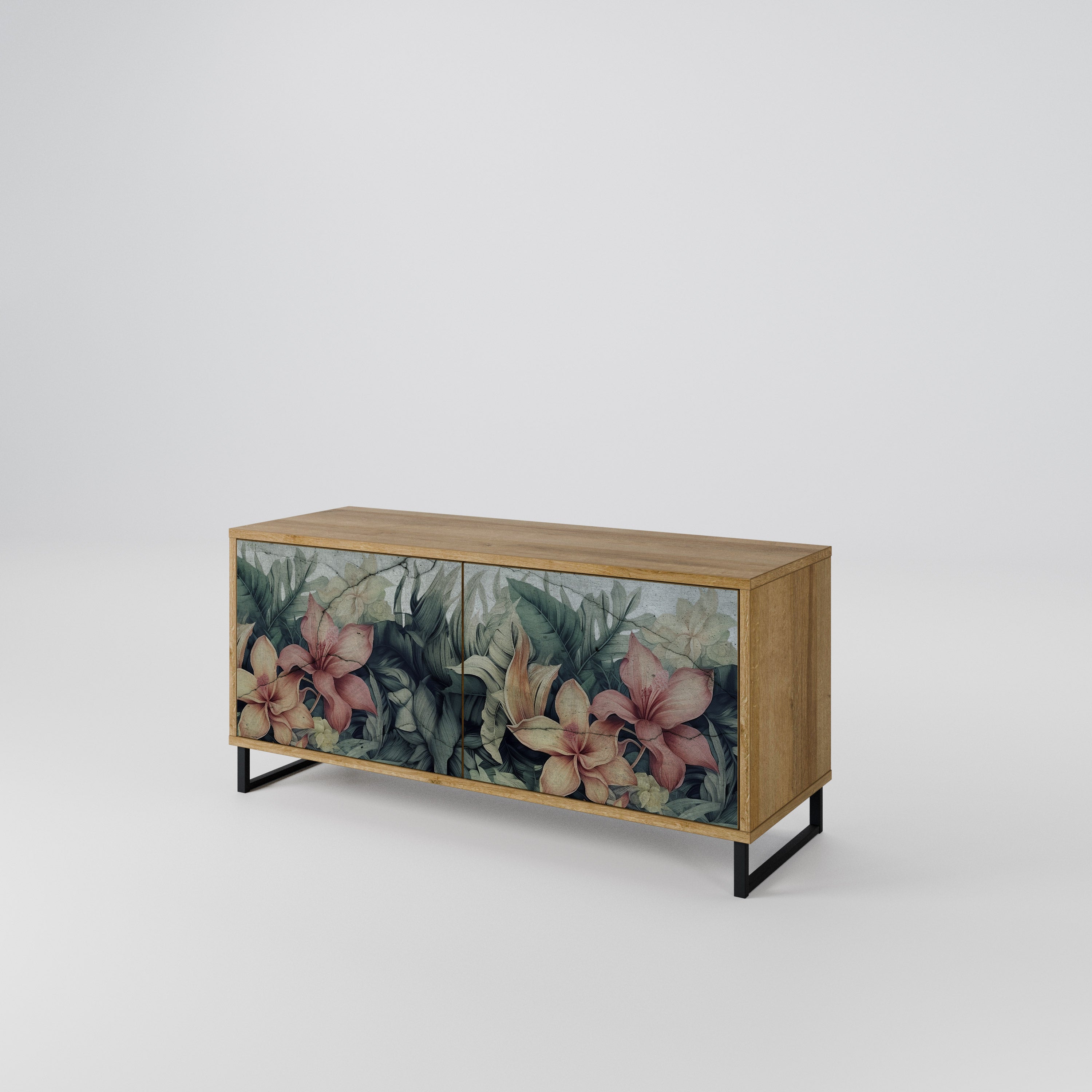 HEAVENLY BLOOM Mueble de TV Compacto de 2 puertas