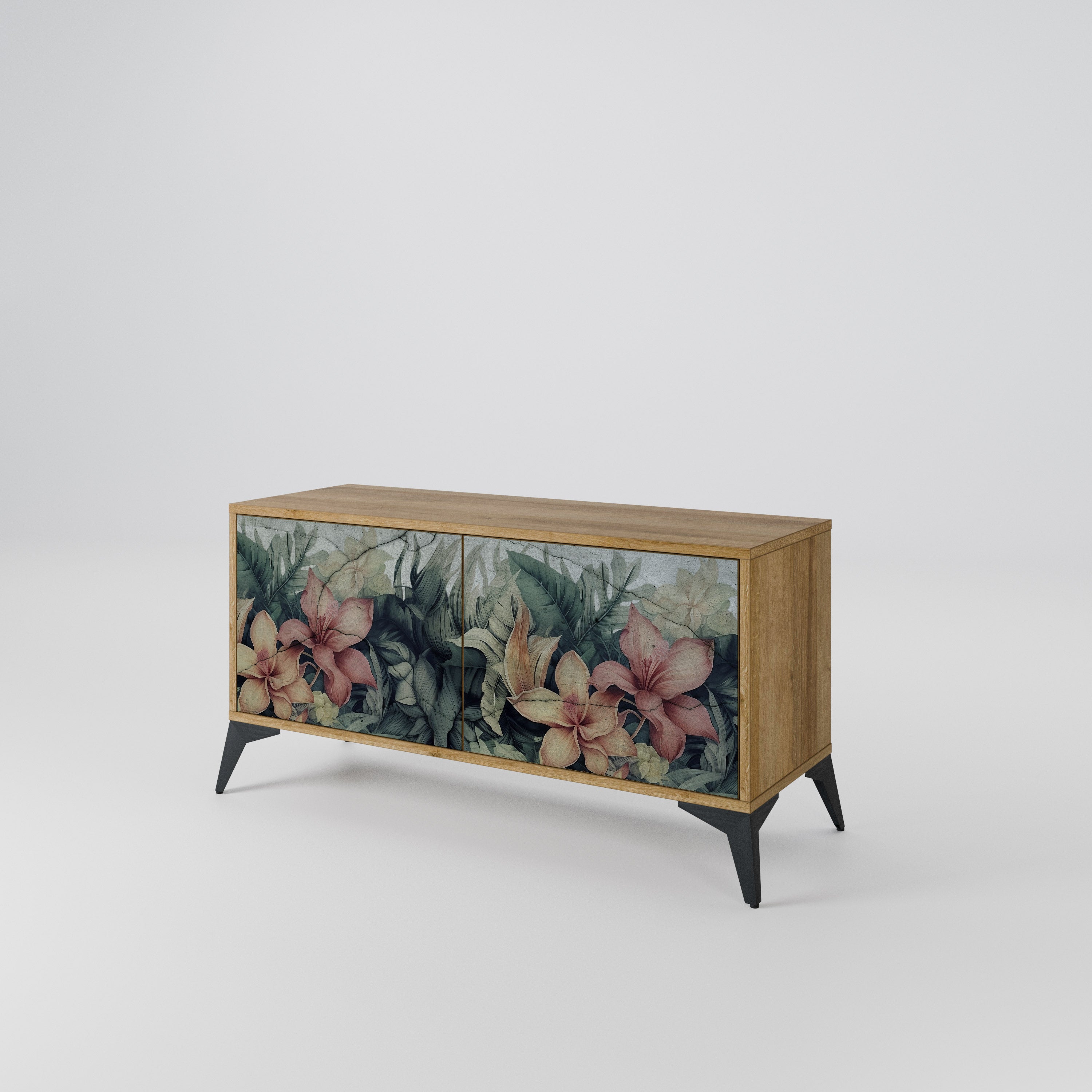 HEAVENLY BLOOM Mueble de TV Compacto de 2 puertas