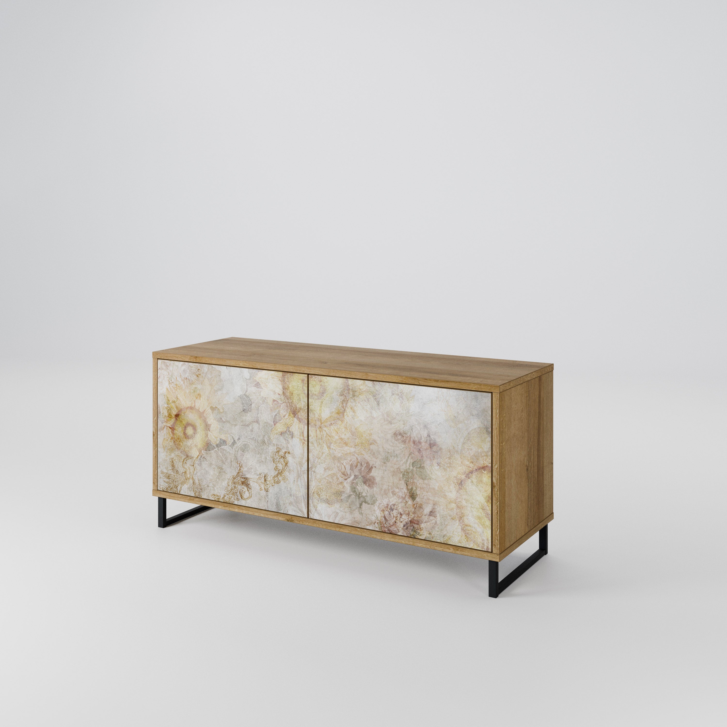 SUNFLOWER BLUR Mueble de TV Compacto de 2 puertas