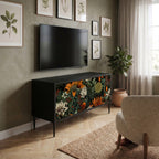 MIDNIGHT SPROUT Mueble de TV Compacto de 2 puertas