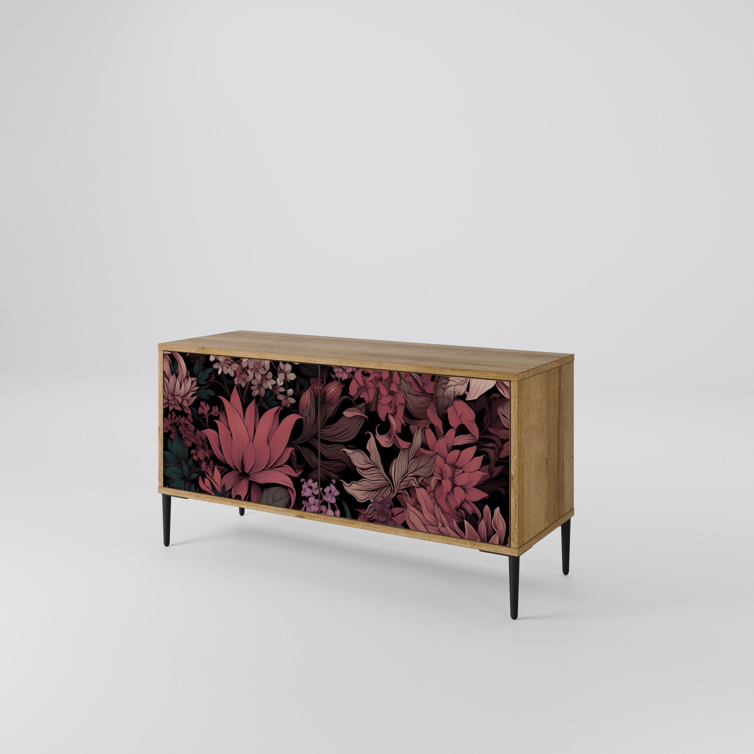 FLORAL WHISPER Mueble de TV Compacto de 2 puertas