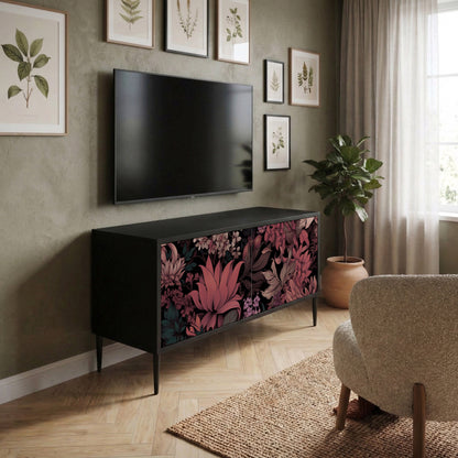 FLORAL WHISPER Mueble de TV Compacto de 2 puertas