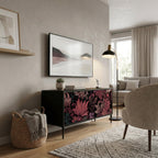 FLORAL WHISPER Mueble de TV Compacto de 2 puertas