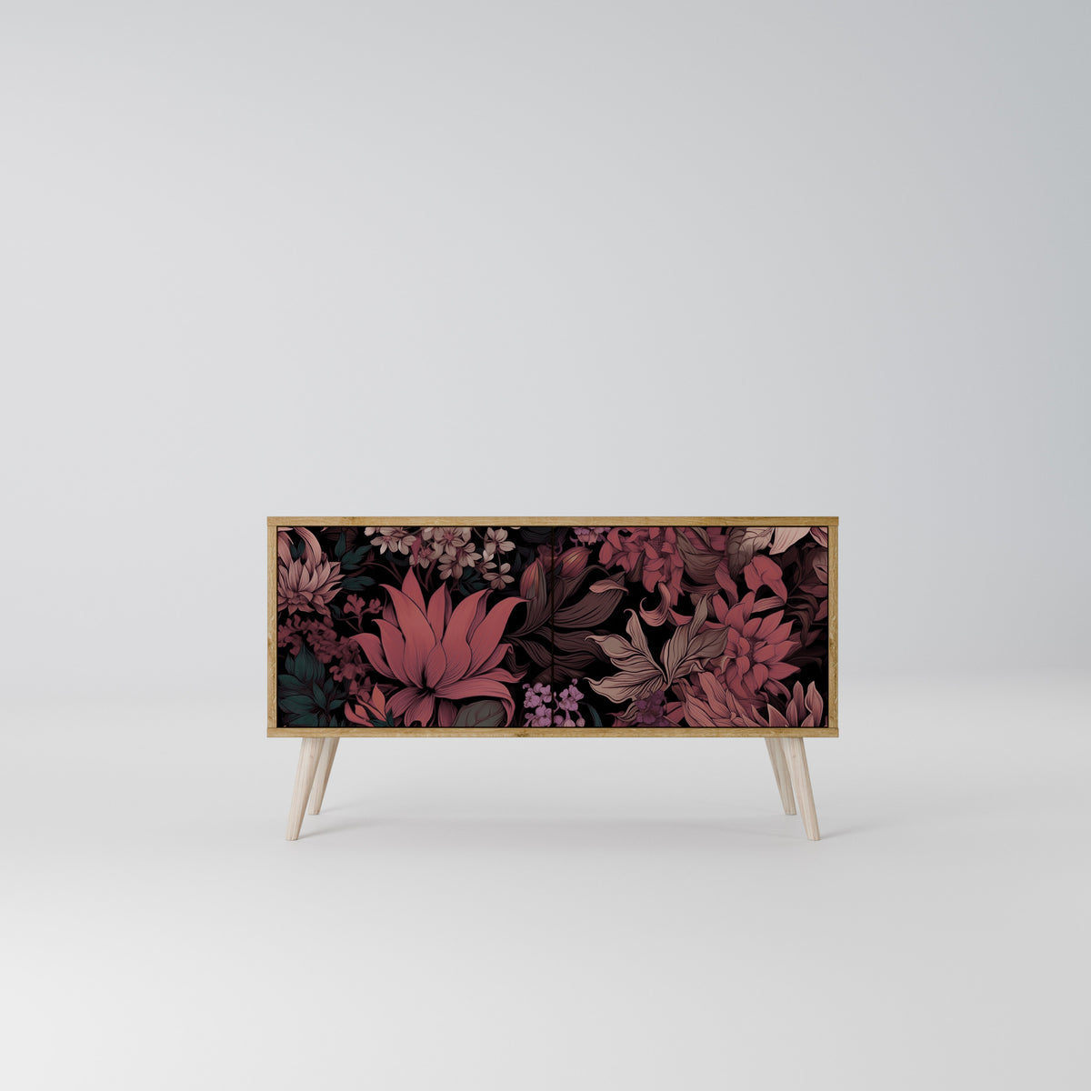 FLORAL WHISPER Mueble de TV Compacto de 2 puertas