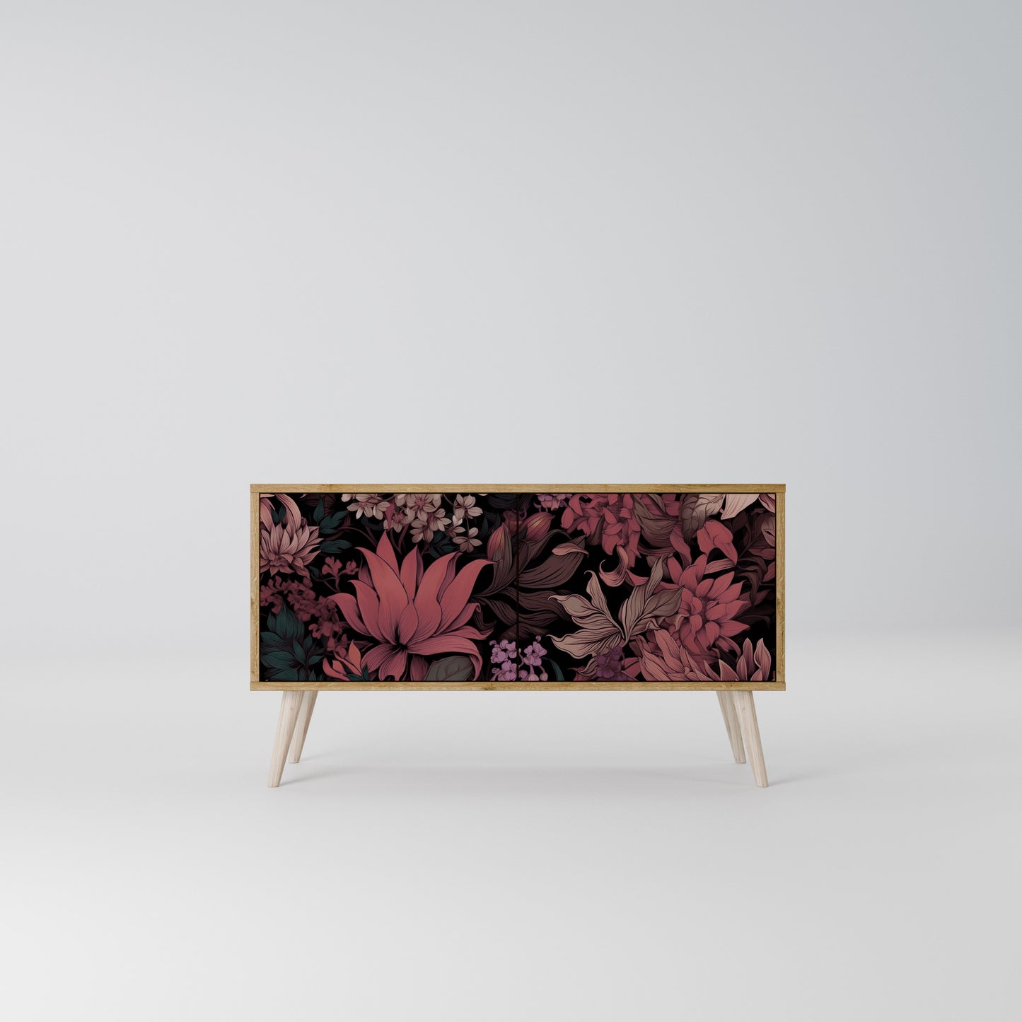 FLORAL WHISPER Mueble de TV Compacto de 2 puertas