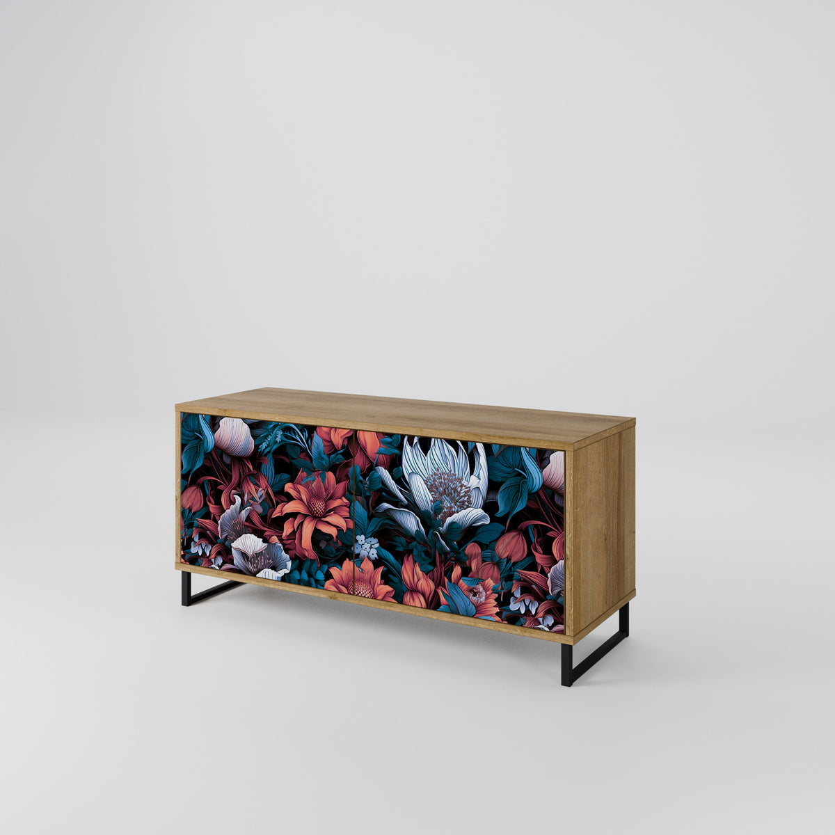 ETHEREAL BLOSSOMS Mueble de TV Compacto de 2 puertas