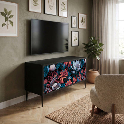 ETHEREAL BLOSSOMS Mueble de TV Compacto de 2 puertas