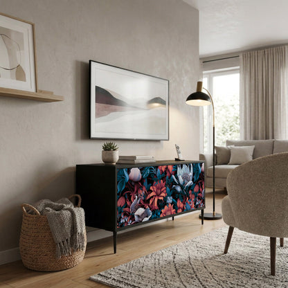 ETHEREAL BLOSSOMS Mueble de TV Compacto de 2 puertas