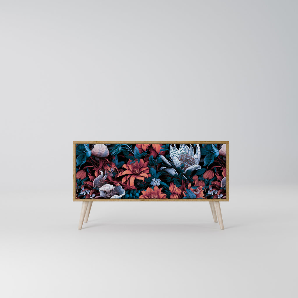 ETHEREAL BLOSSOMS Mueble de TV Compacto de 2 puertas