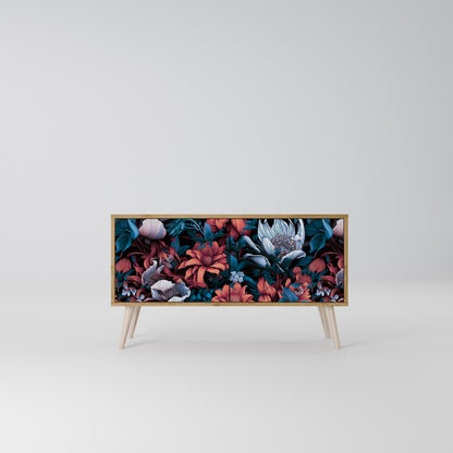 ETHEREAL BLOSSOMS Mueble de TV Compacto de 2 puertas