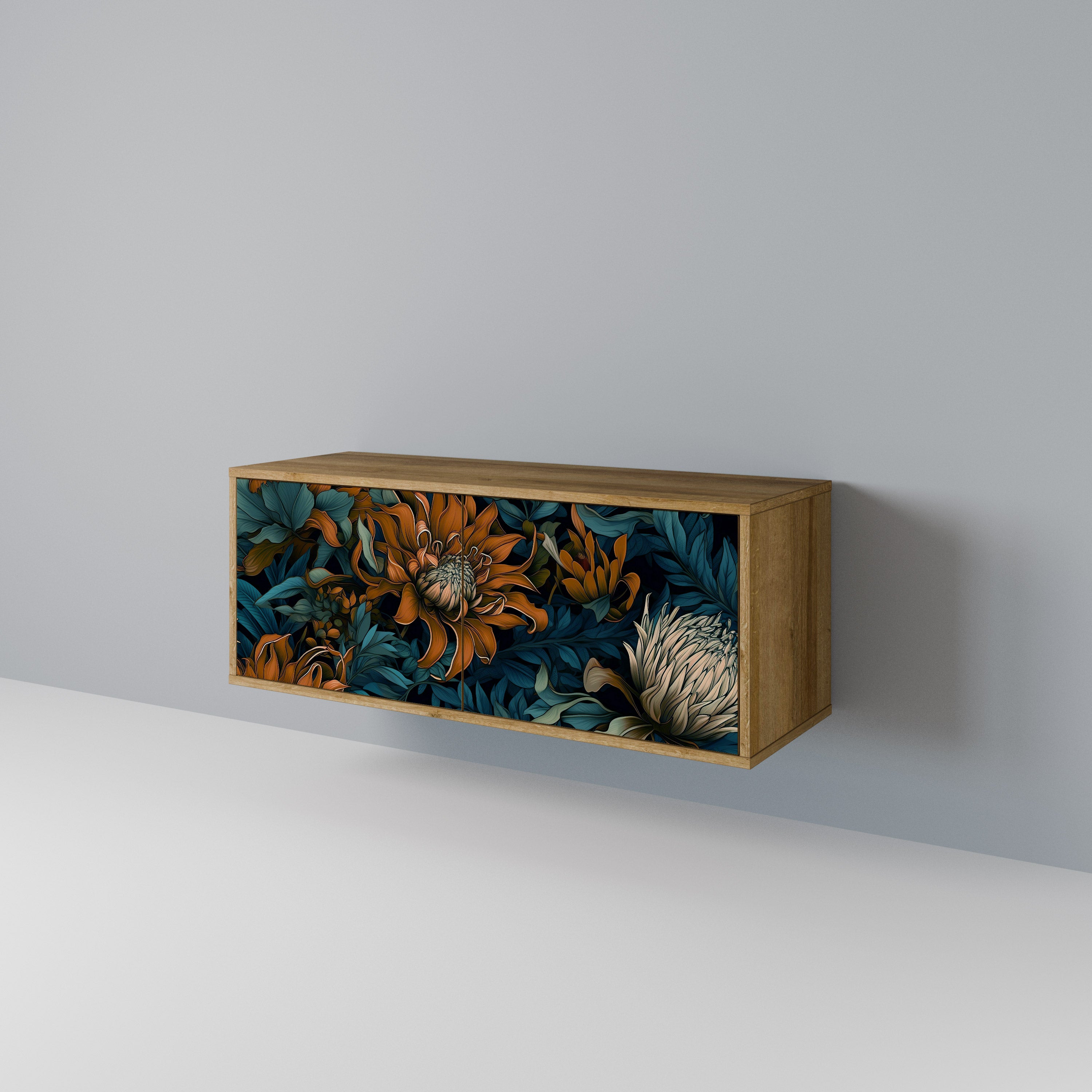 MORNING BLOOM Mueble de TV Compacto de 2 puertas