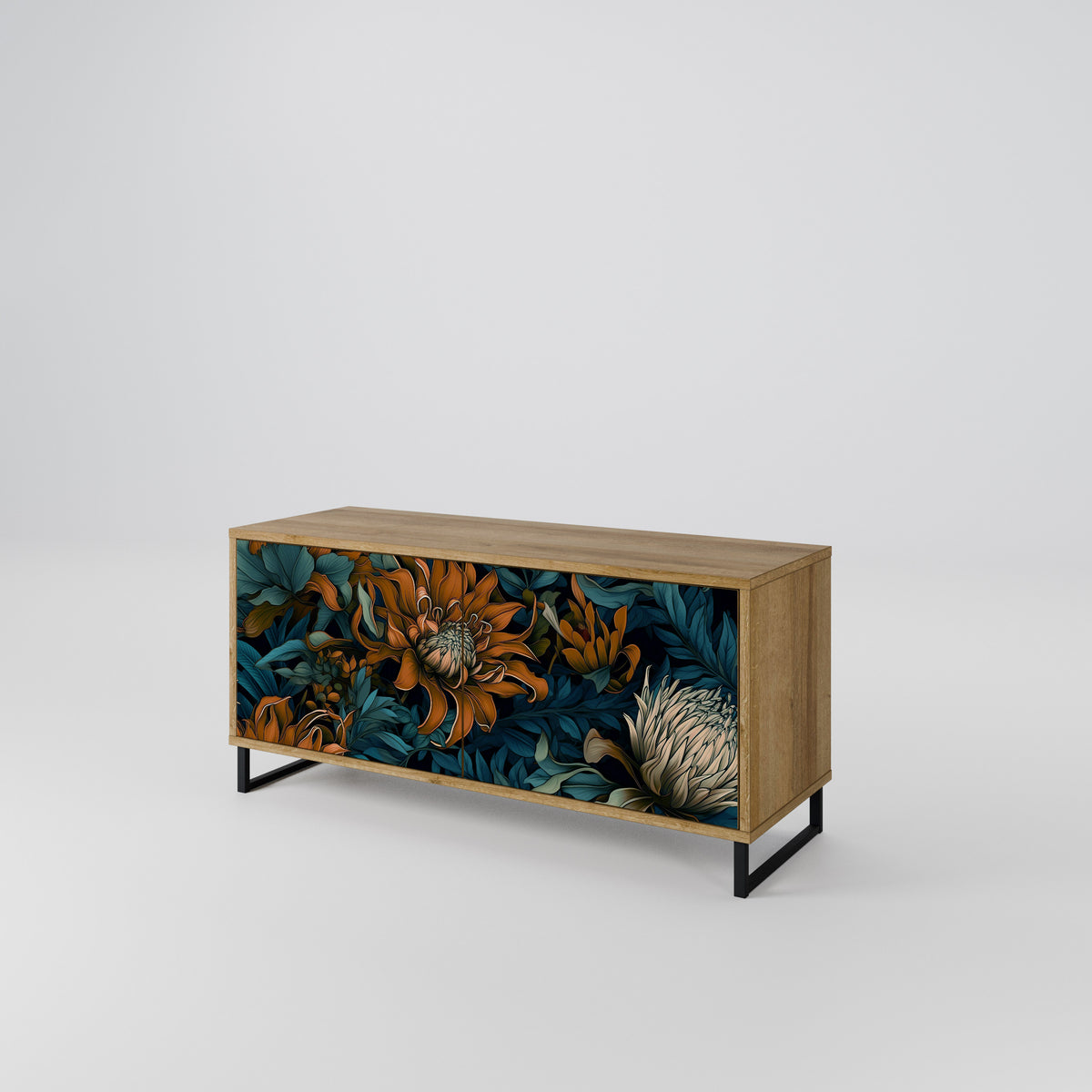 MORNING BLOOM Mueble de TV Compacto de 2 puertas