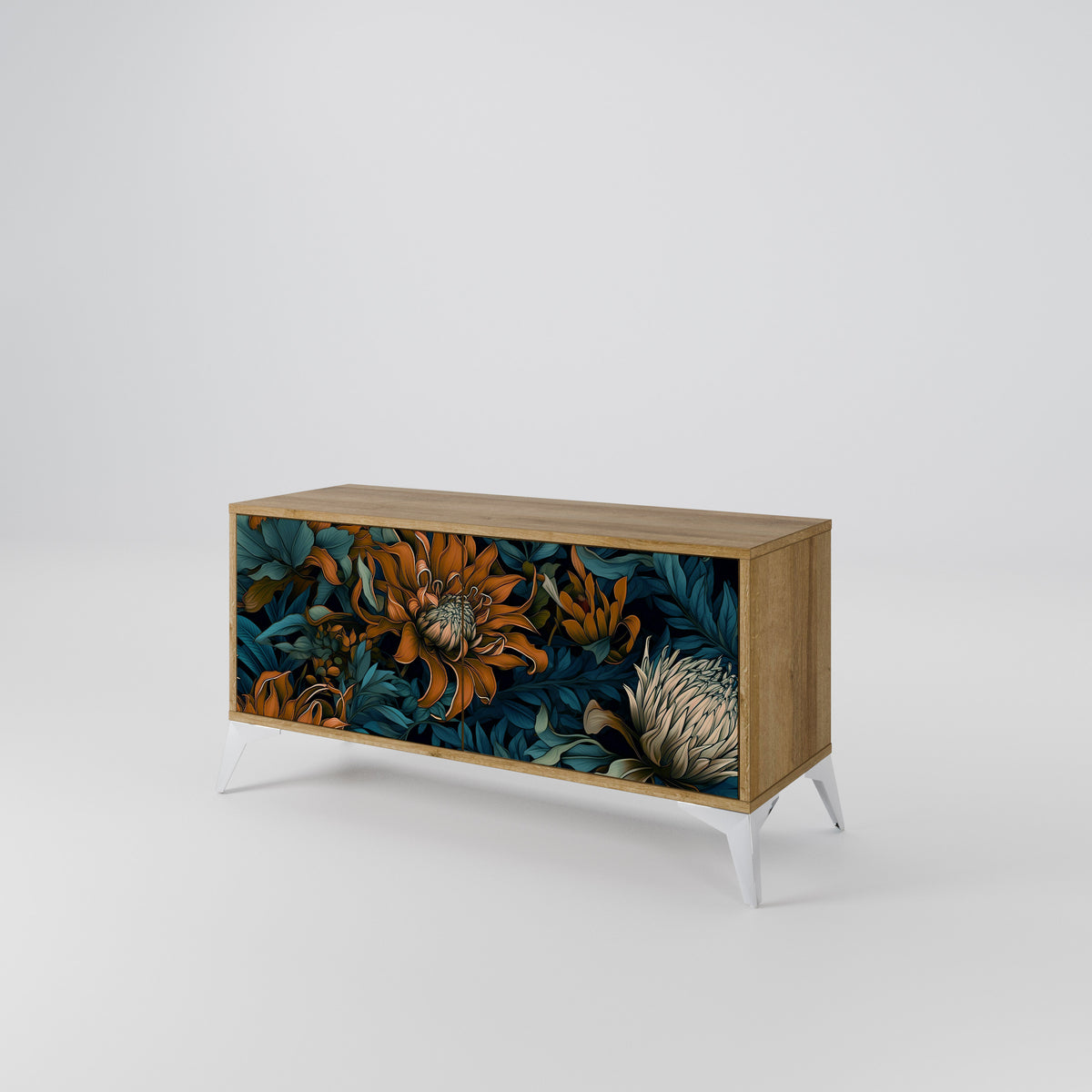 MORNING BLOOM Mueble de TV Compacto de 2 puertas