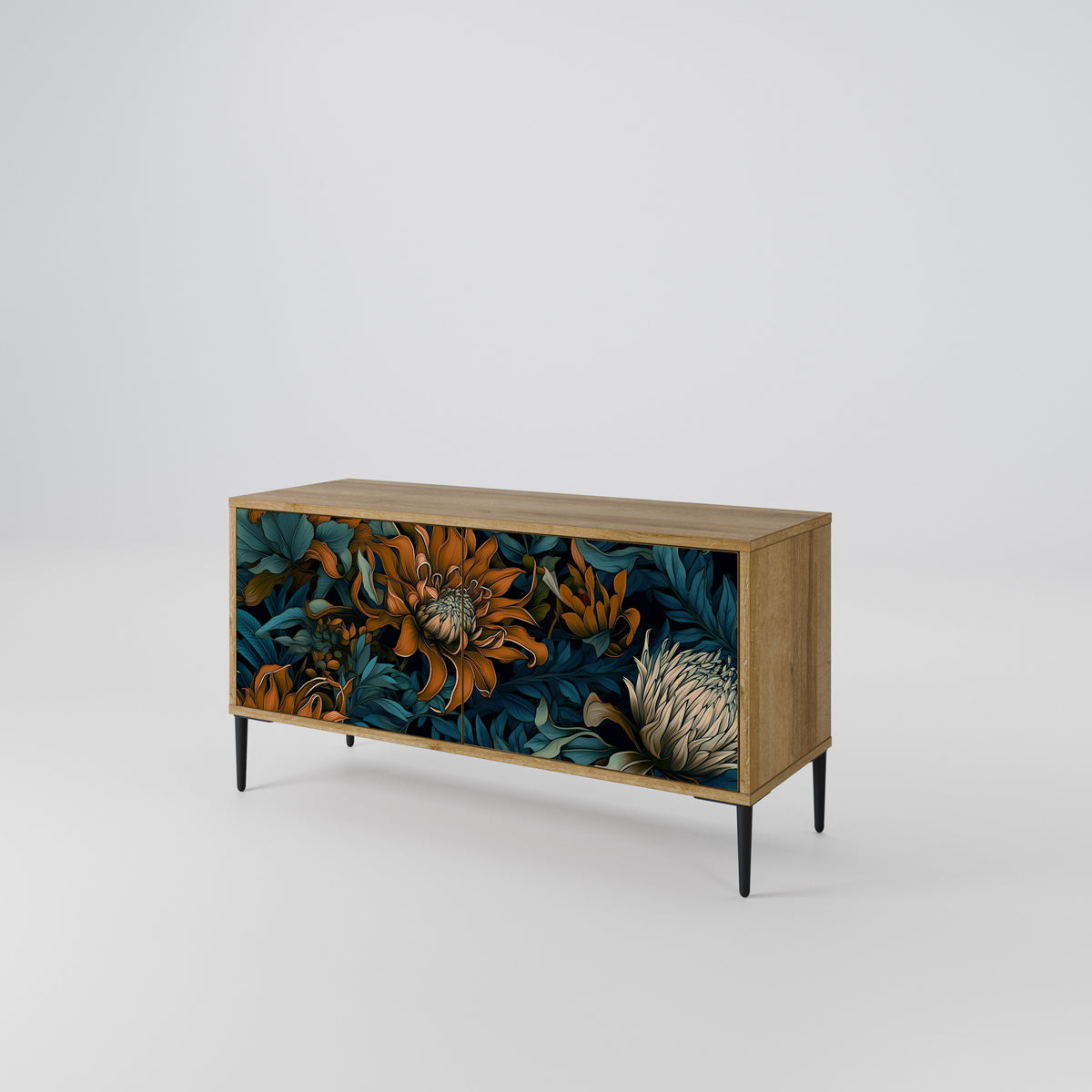 MORNING BLOOM Mueble de TV Compacto de 2 puertas
