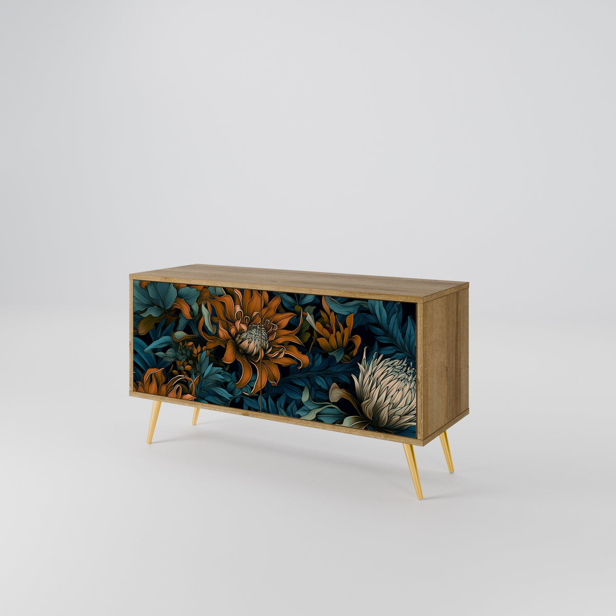 MORNING BLOOM Mueble de TV Compacto de 2 puertas