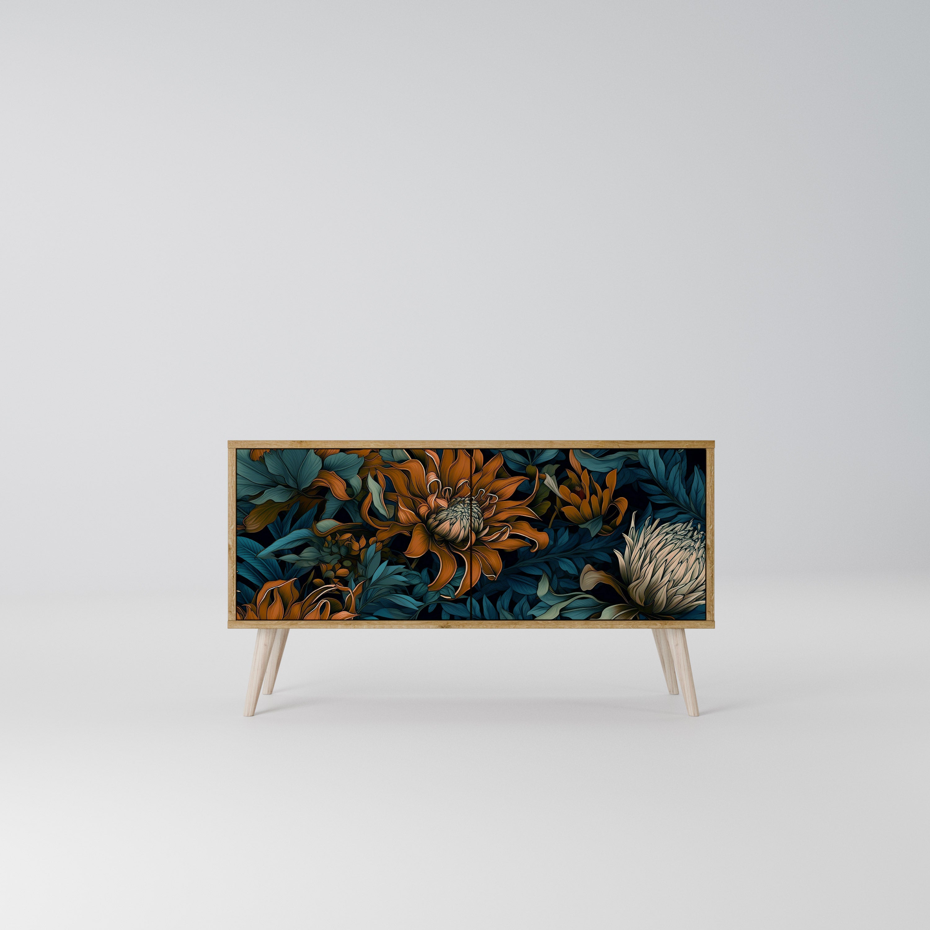 MORNING BLOOM Mueble de TV Compacto de 2 puertas