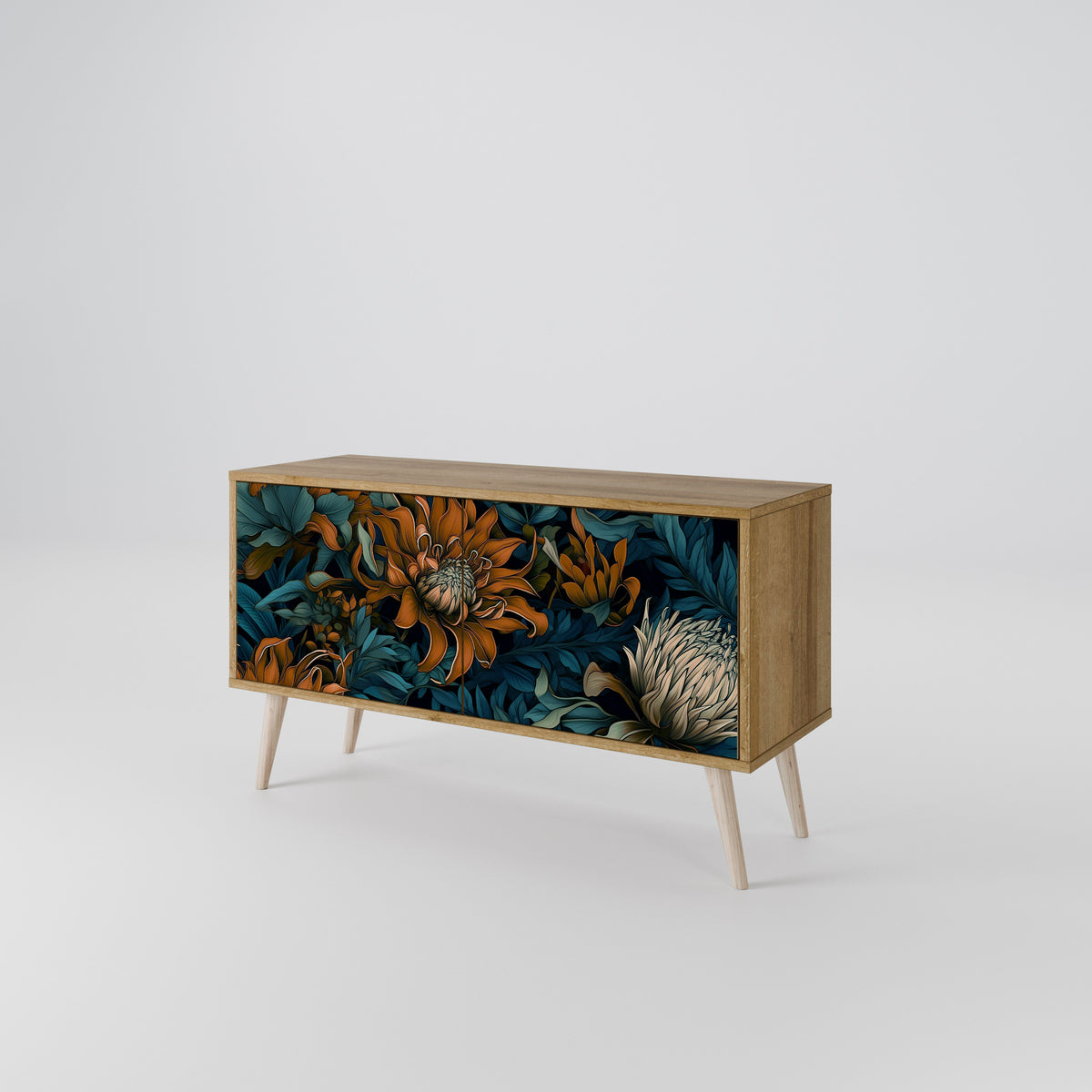 MORNING BLOOM Mueble de TV Compacto de 2 puertas