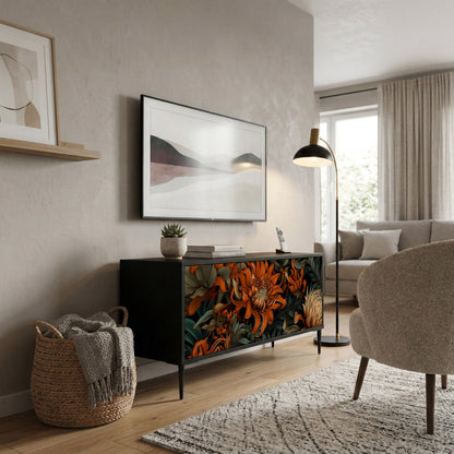 DAWN BLOOM Mueble de TV Compacto de 2 puertas