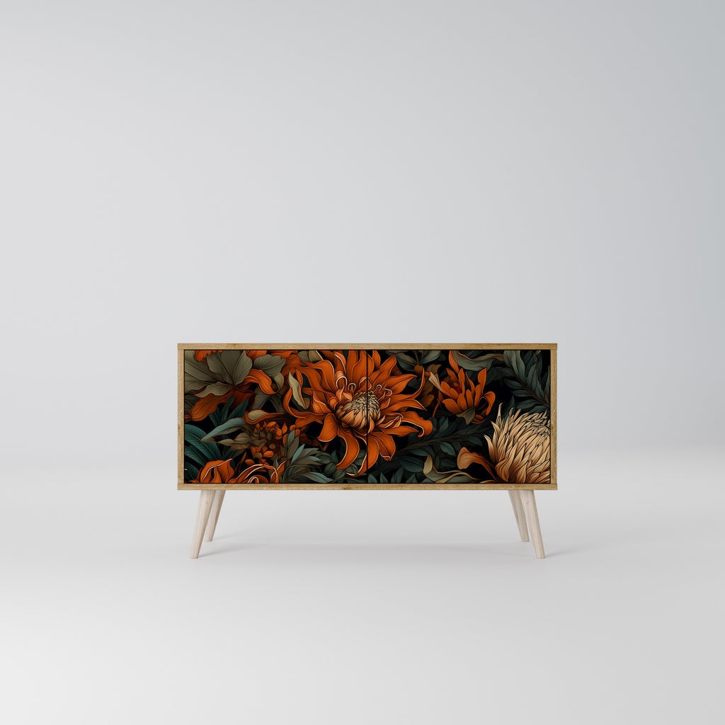 DAWN BLOOM Mueble de TV Compacto de 2 puertas
