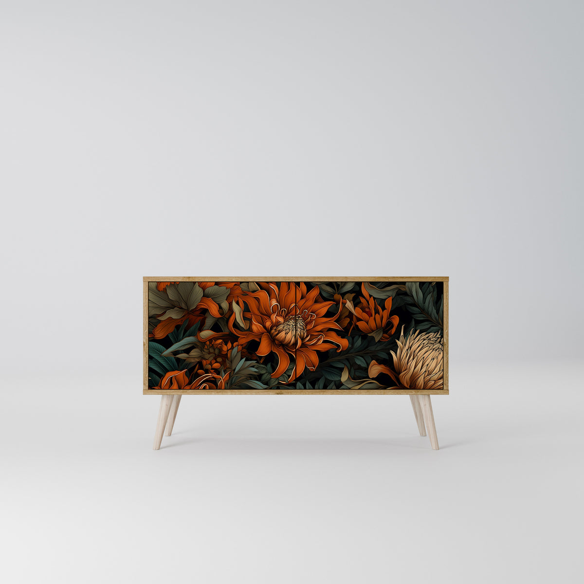 DAWN BLOOM Mueble de TV Compacto de 2 puertas