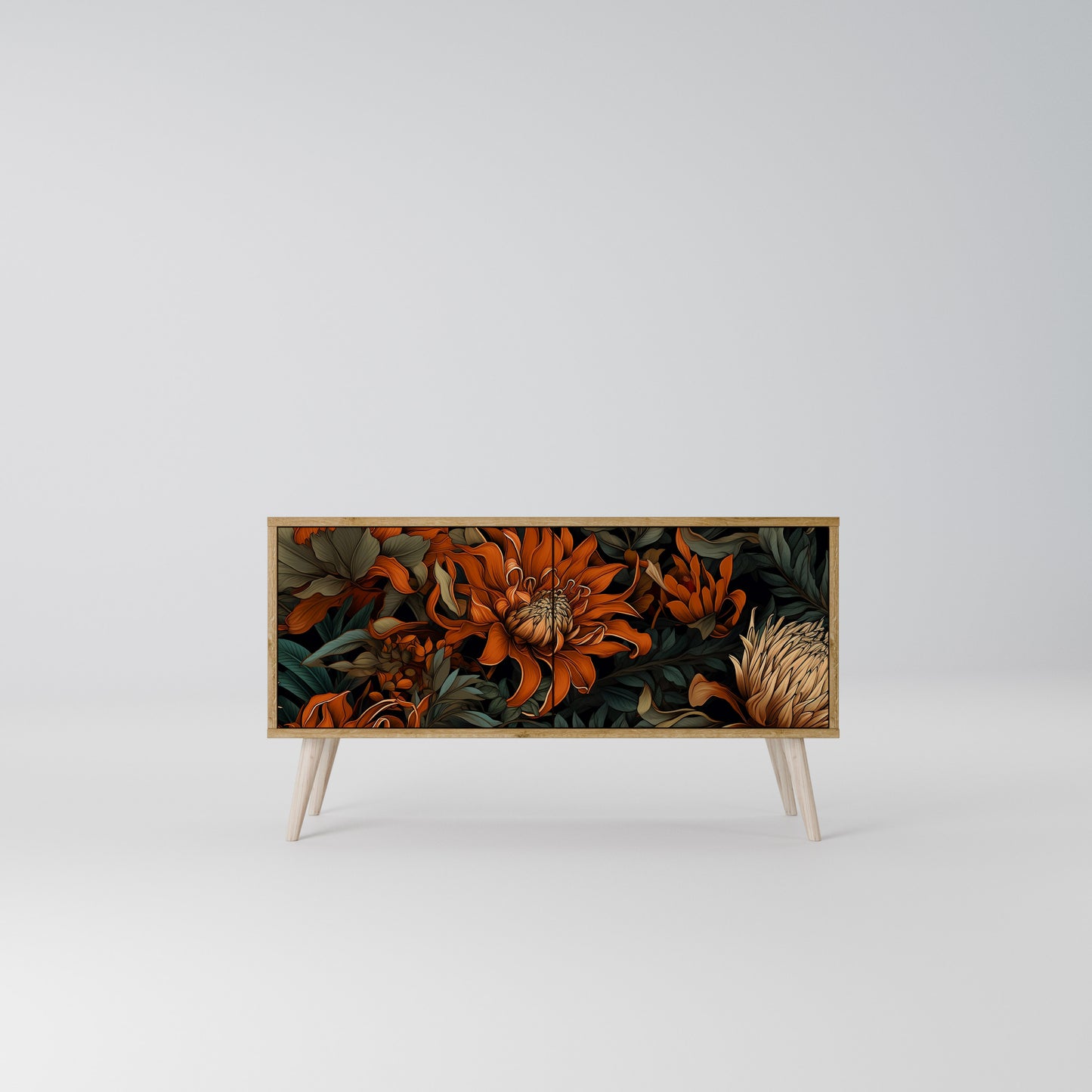 DAWN BLOOM Mueble de TV Compacto de 2 puertas
