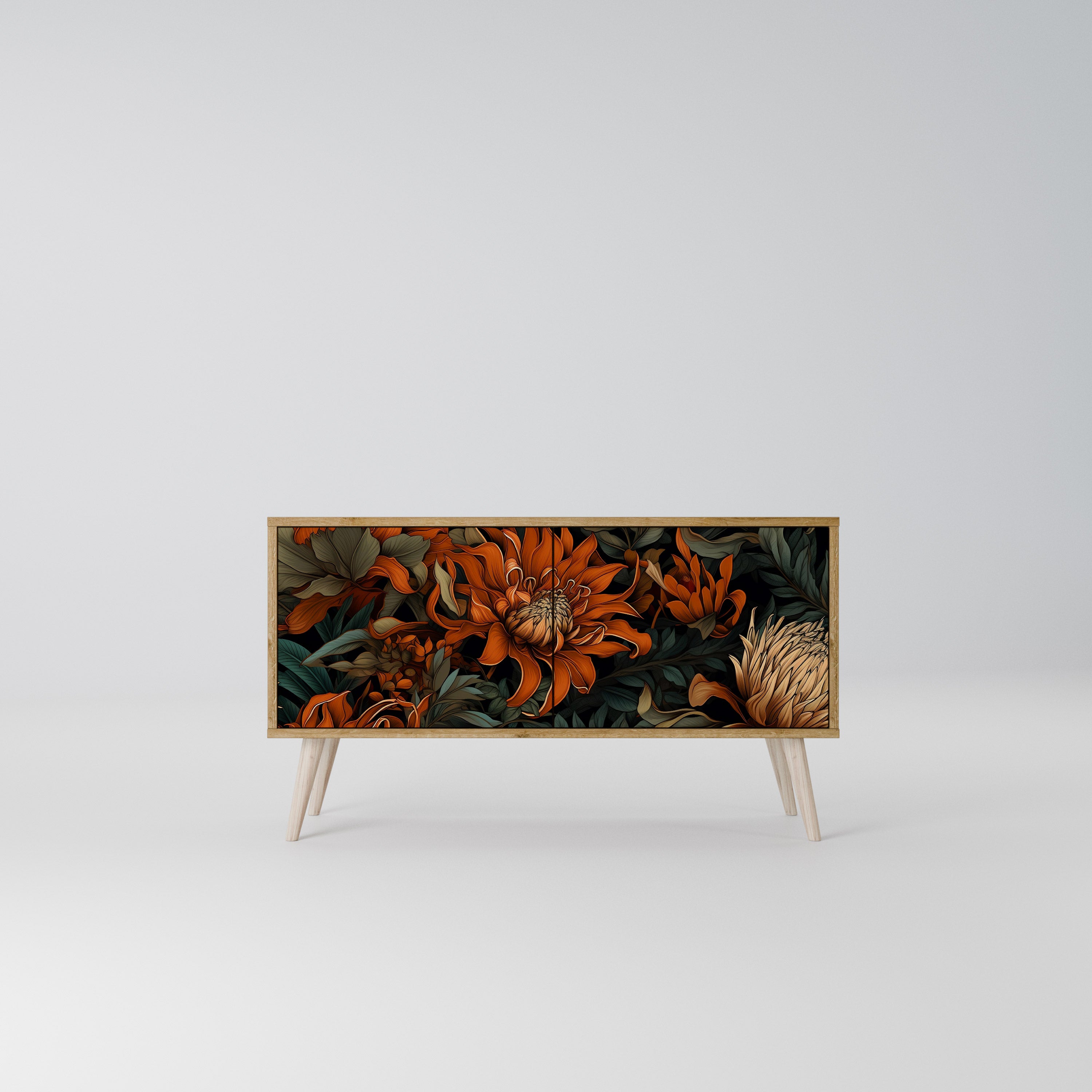 DAWN BLOOM Mueble de TV Compacto de 2 puertas